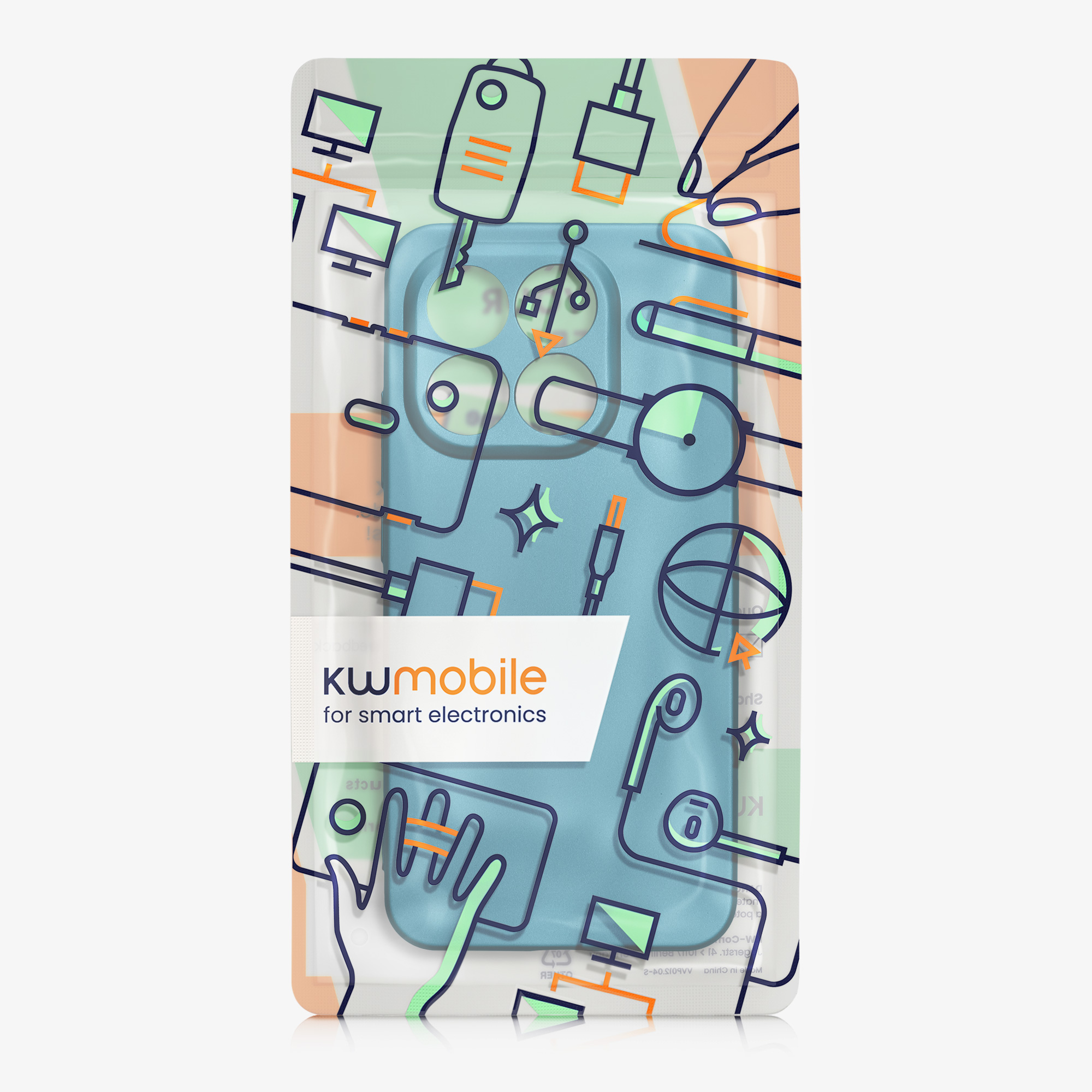 Kryt na mobil Xiaomi 15T kwmobile Metallic TPU metalická karibsky modrá