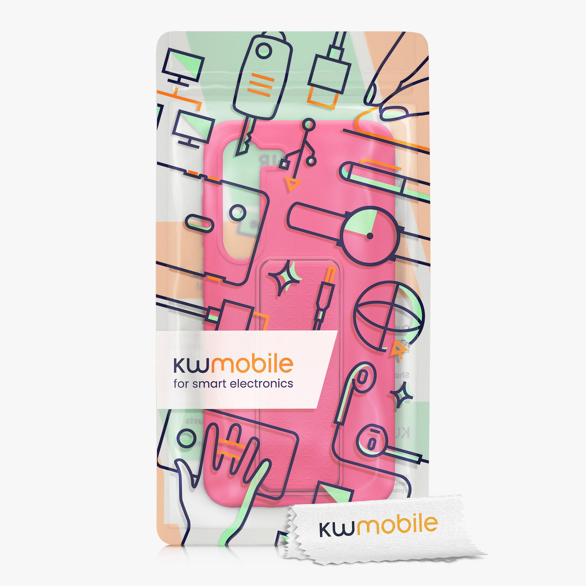 Kryt na mobil Galaxy S23 kwmobile poutko neonově růžová