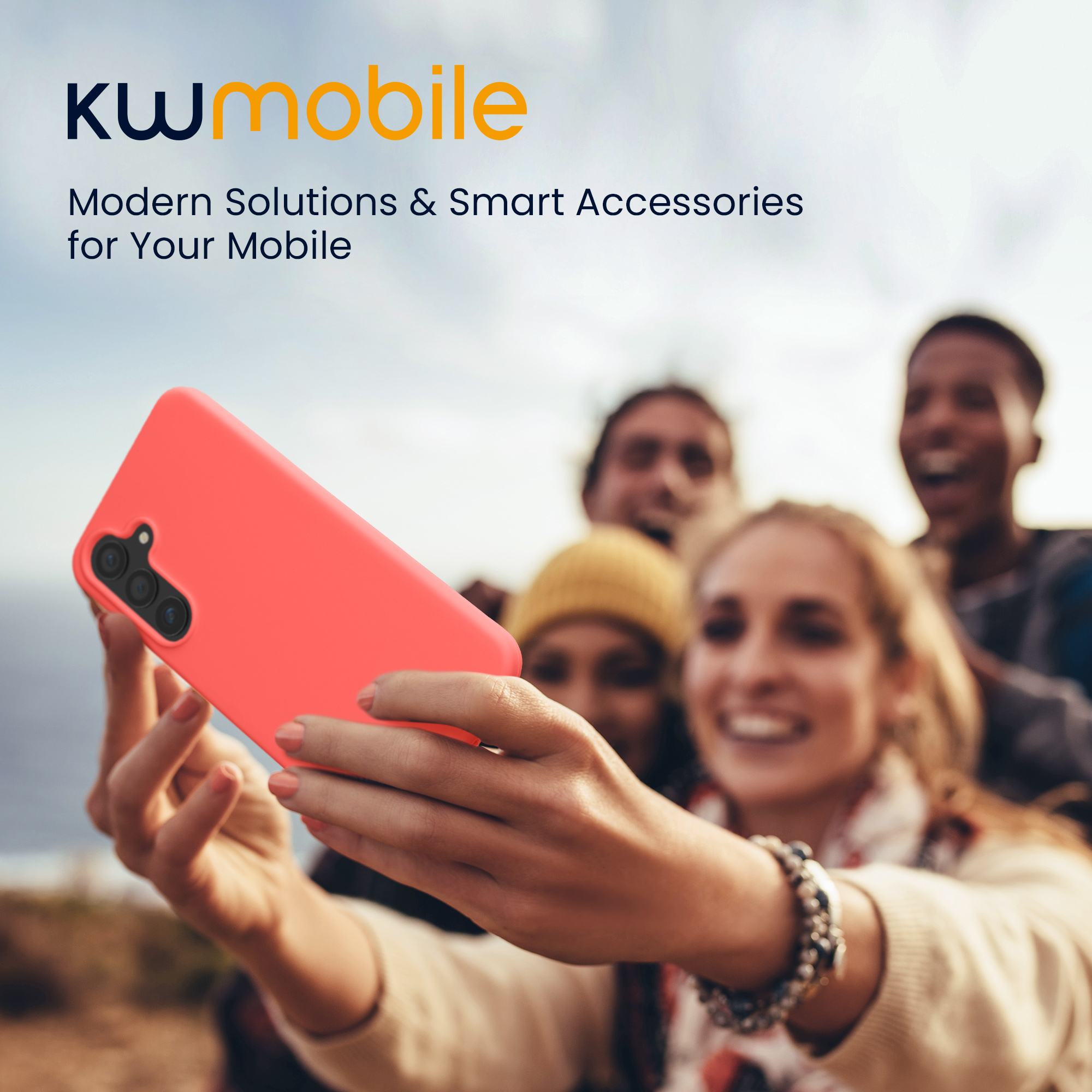 Silikonový kryt na mobil Galaxy S24 kwmobile neonová korálová