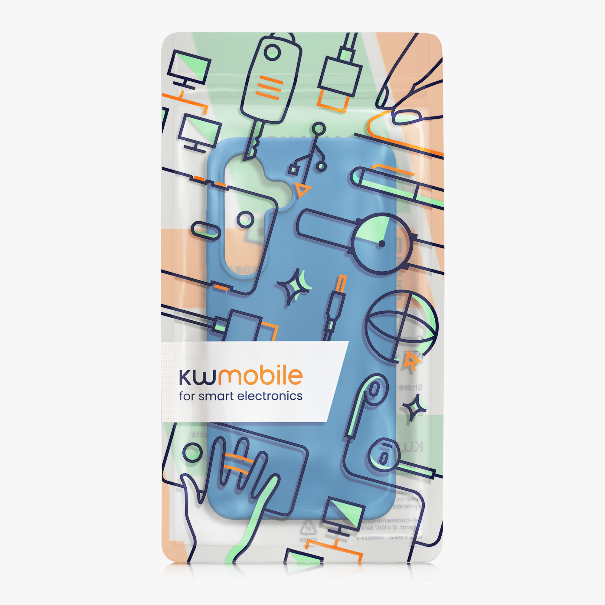 Silikonový kryt na mobil Galaxy S24 kwmobile modrá Blue Reef