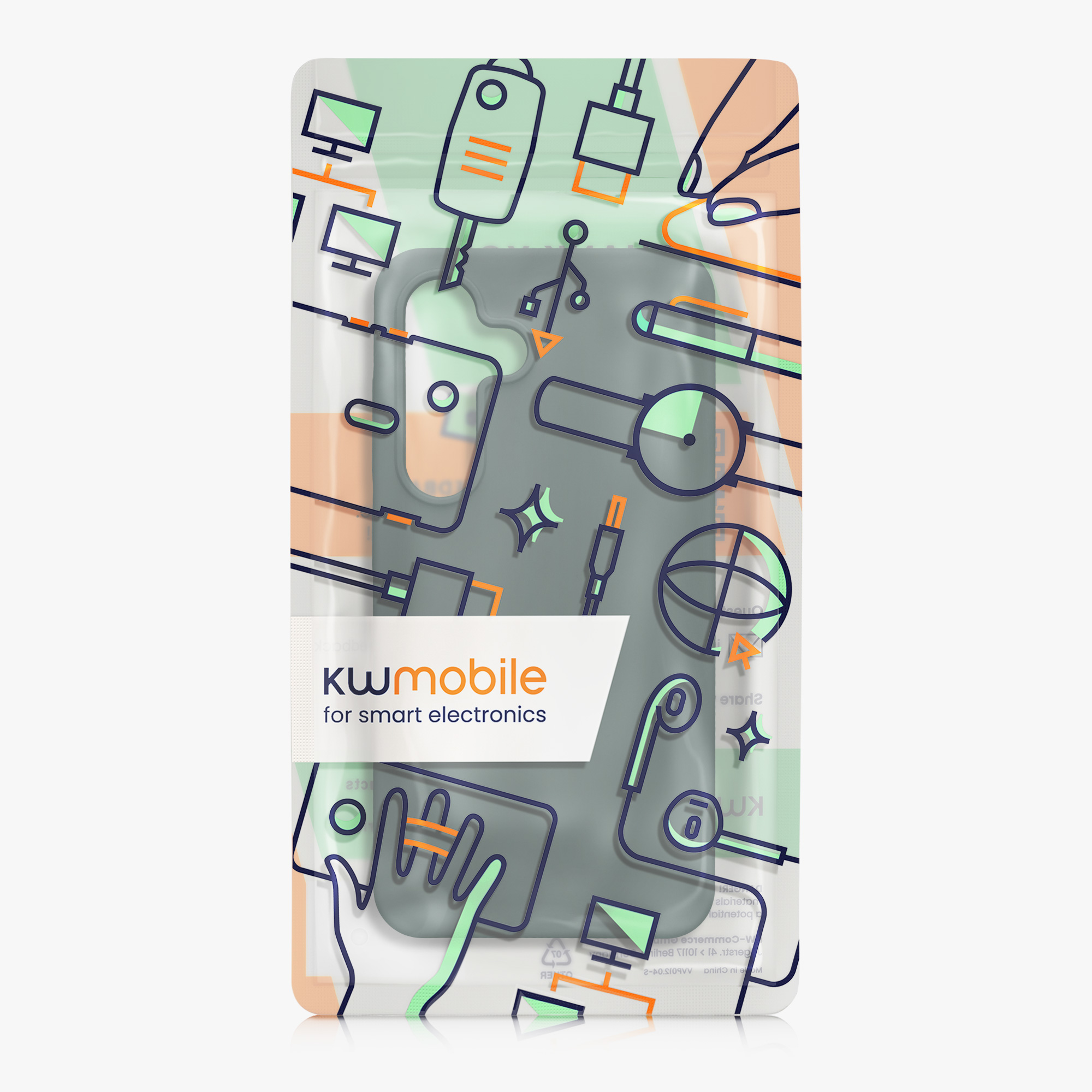 Silikonový kryt na mobil Galaxy S24 kwmobile modrozelená