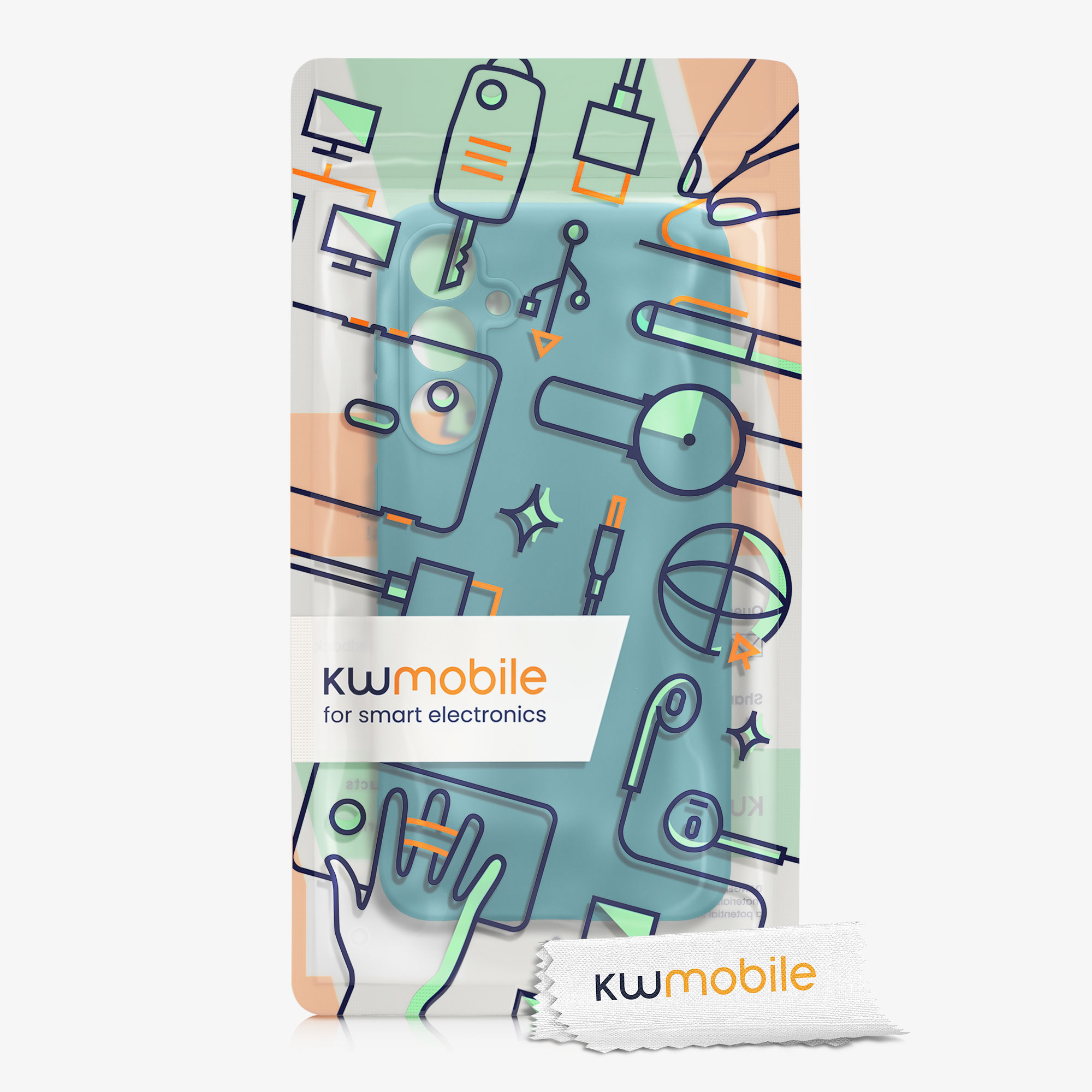 Silikonový kryt na mobil Galaxy S23 FE kwmobile matná petrolejová