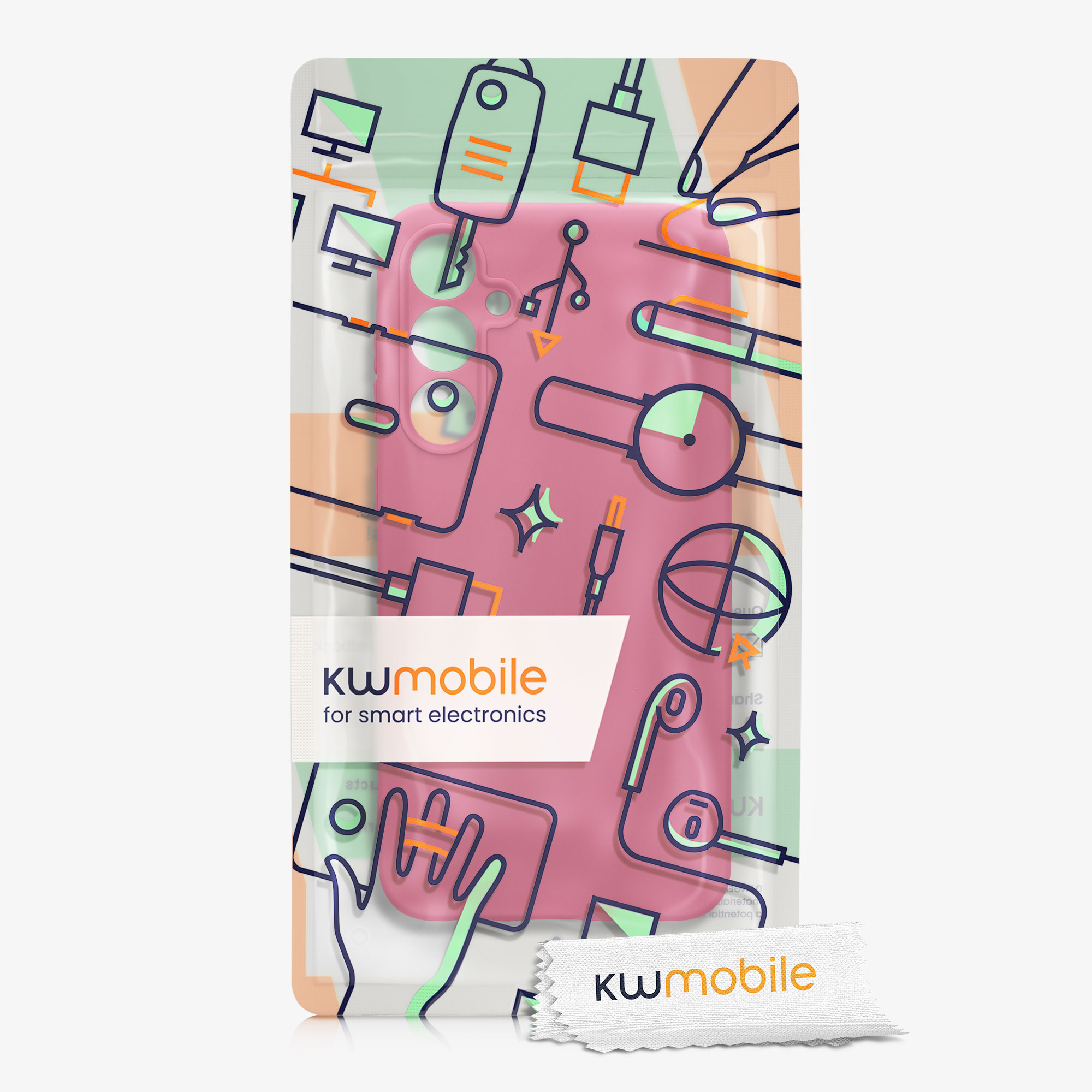 Silikonový kryt na mobil Galaxy S23 FE kwmobile neonově růžová