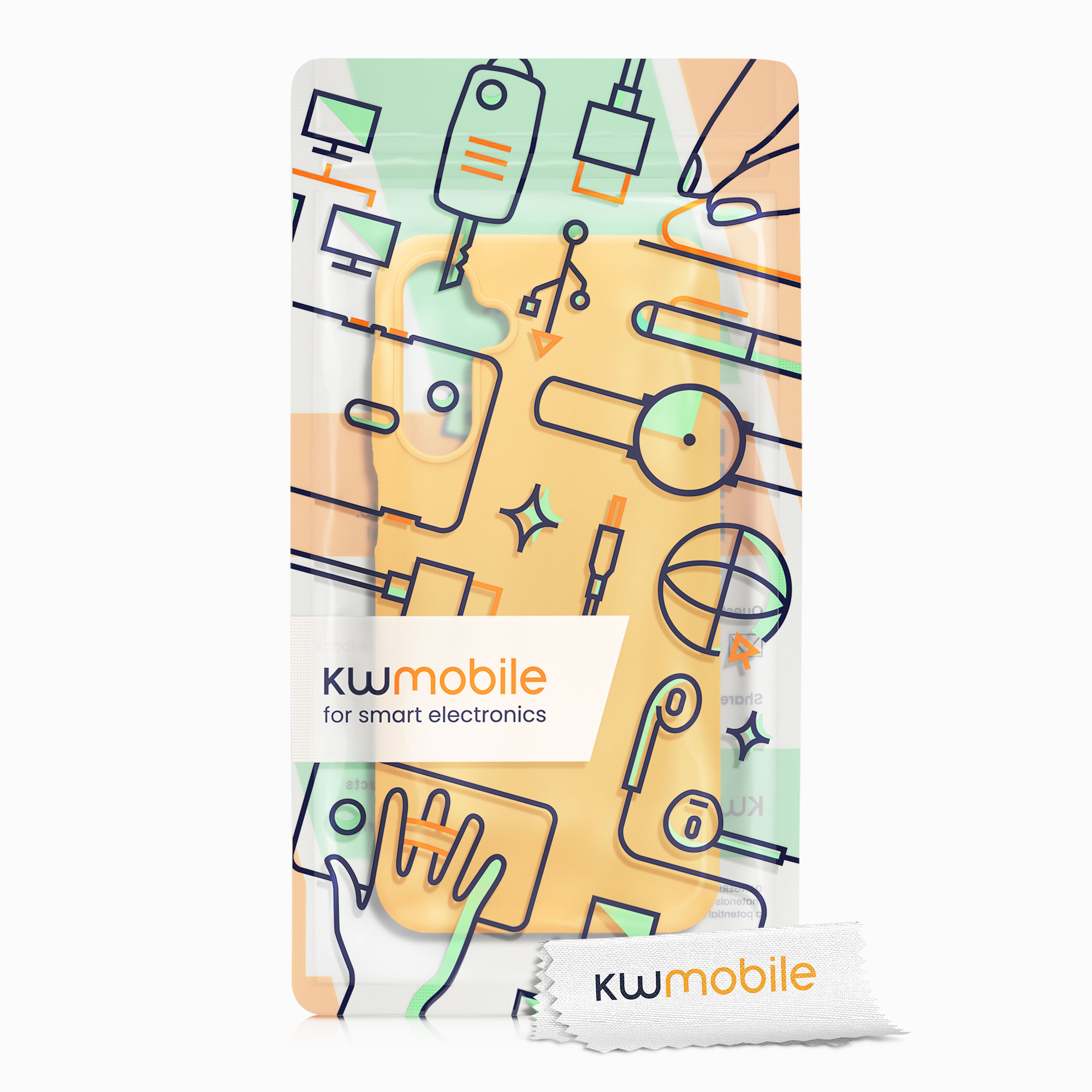 Kryt na mobil Samsung Galaxy A15 5G kwmobile TPU Ovocná oranžová