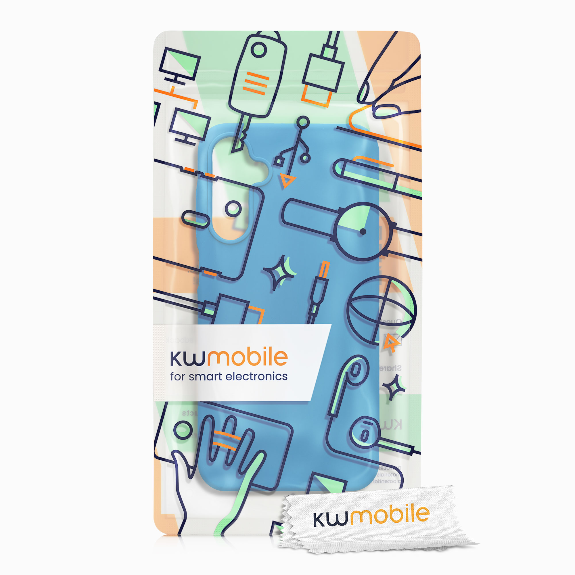 Kryt na mobil Samsung Galaxy A15 5G kwmobile TPU Karibská modrá