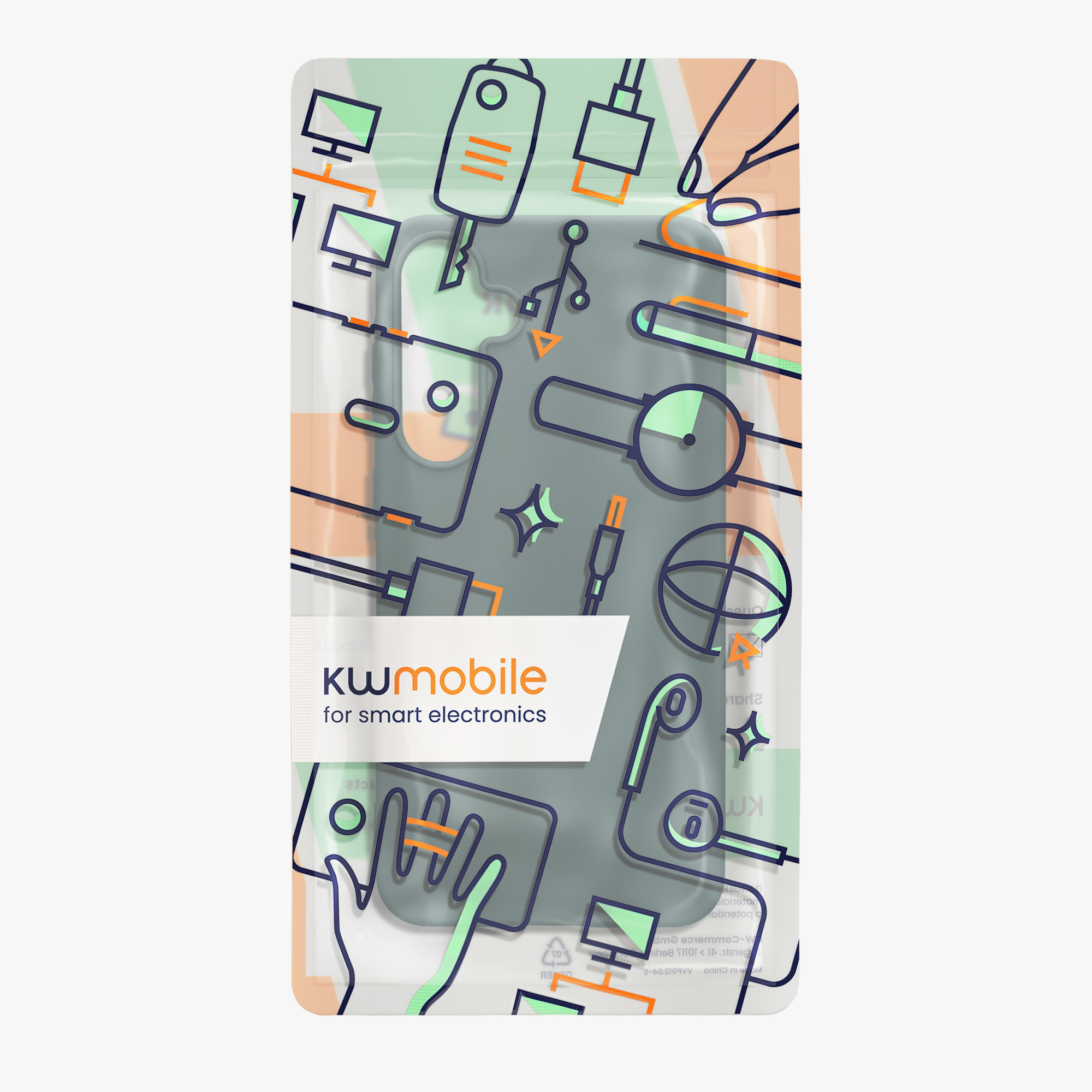 Kryt na mobil Samsung Galaxy A55 5G kwmobile TPU Modro-zelená