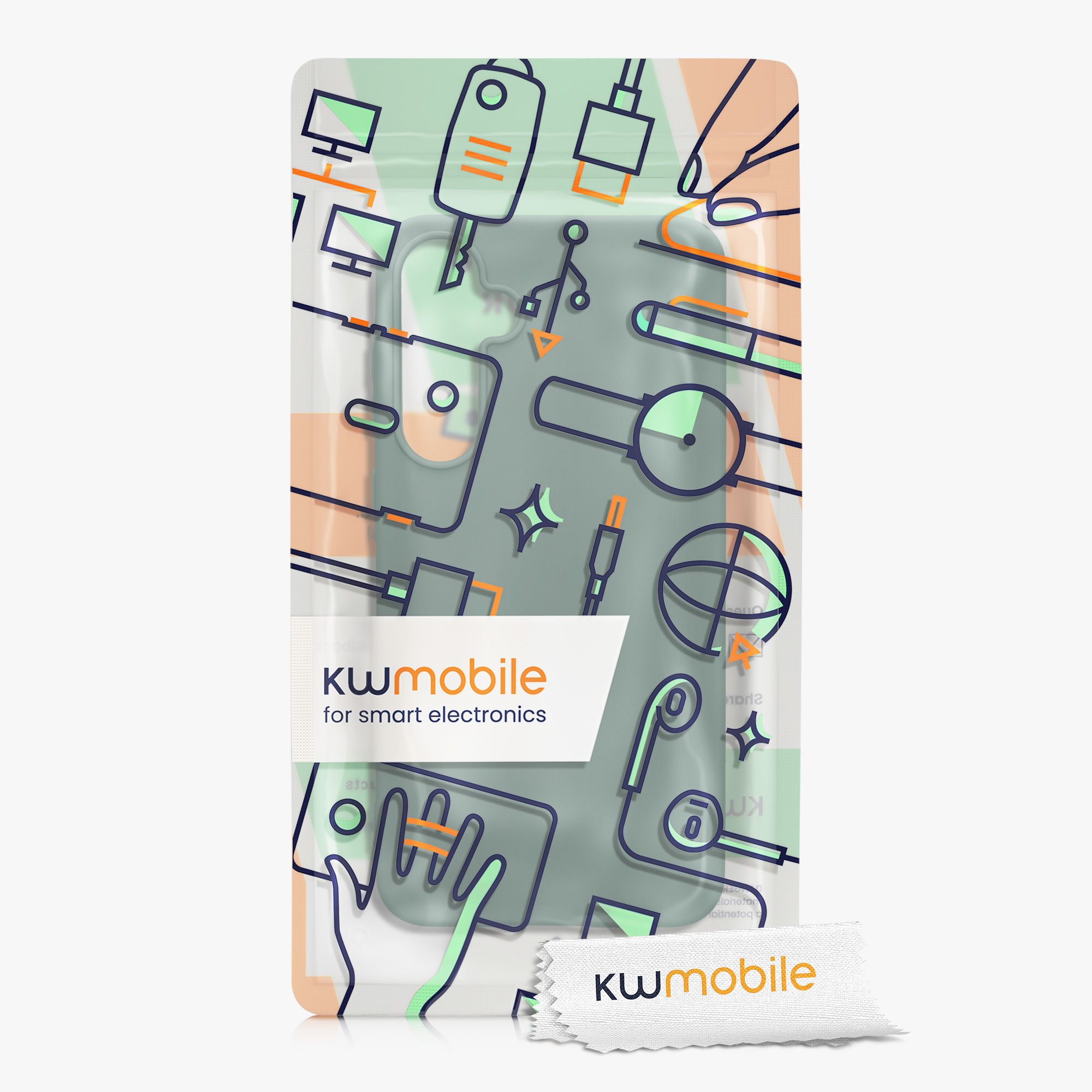 Kryt na mobil Samsung Galaxy A55 5G kwmobile TPU Lesní zelená
