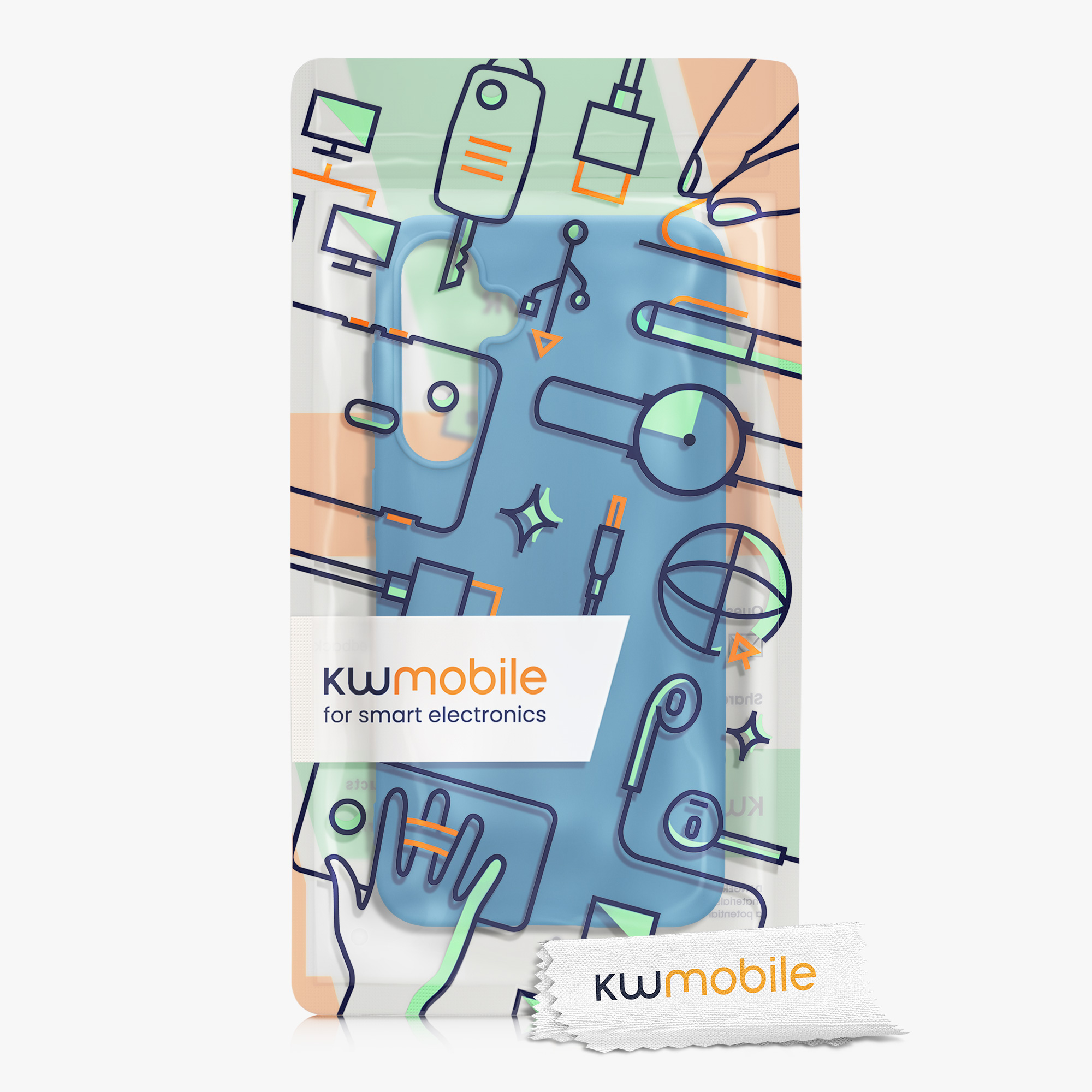 Kryt na mobil Samsung Galaxy A55 5G kwmobile TPU Modrý útes