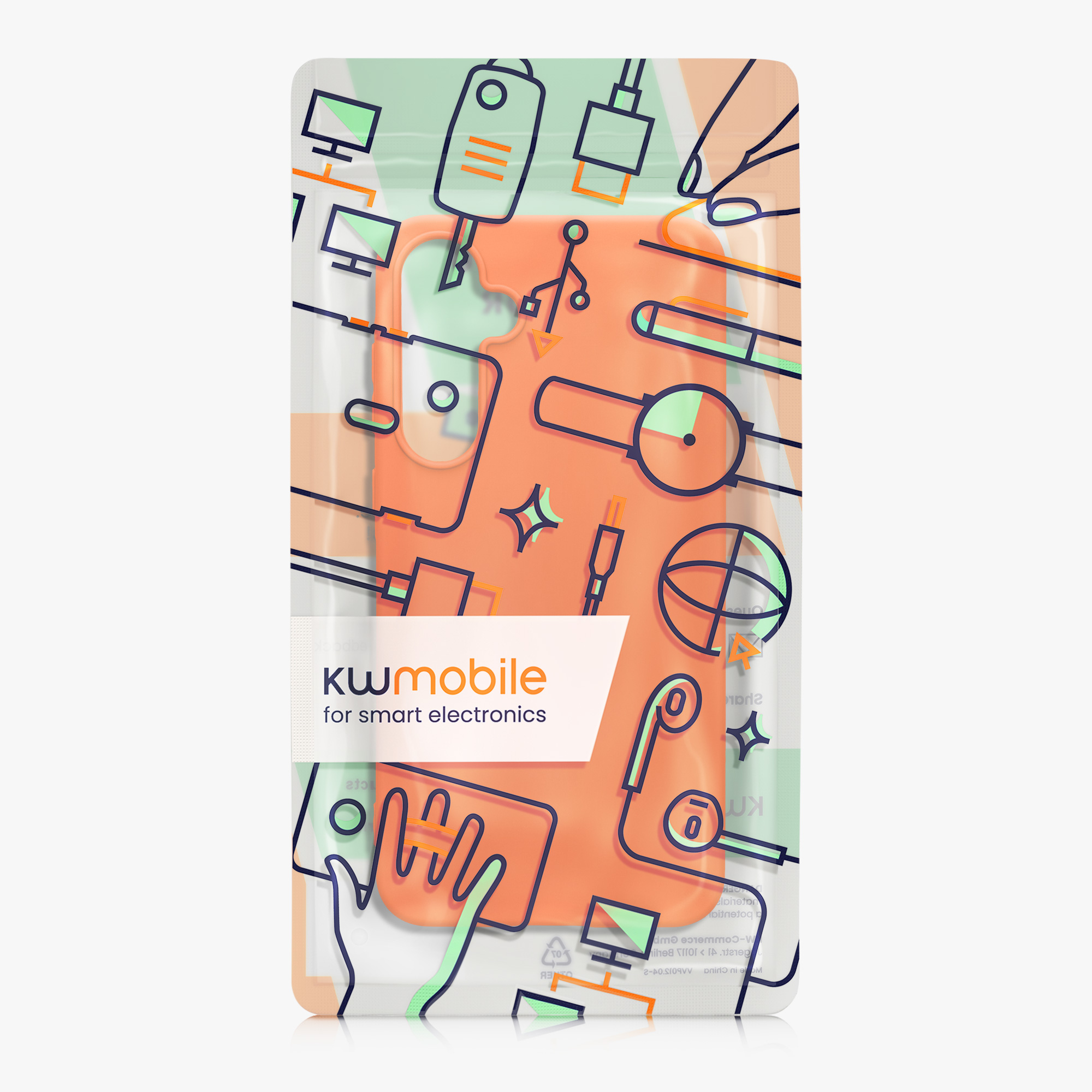 Kryt na mobil Samsung Galaxy A55 5G kwmobile TPU Neonová oranžová