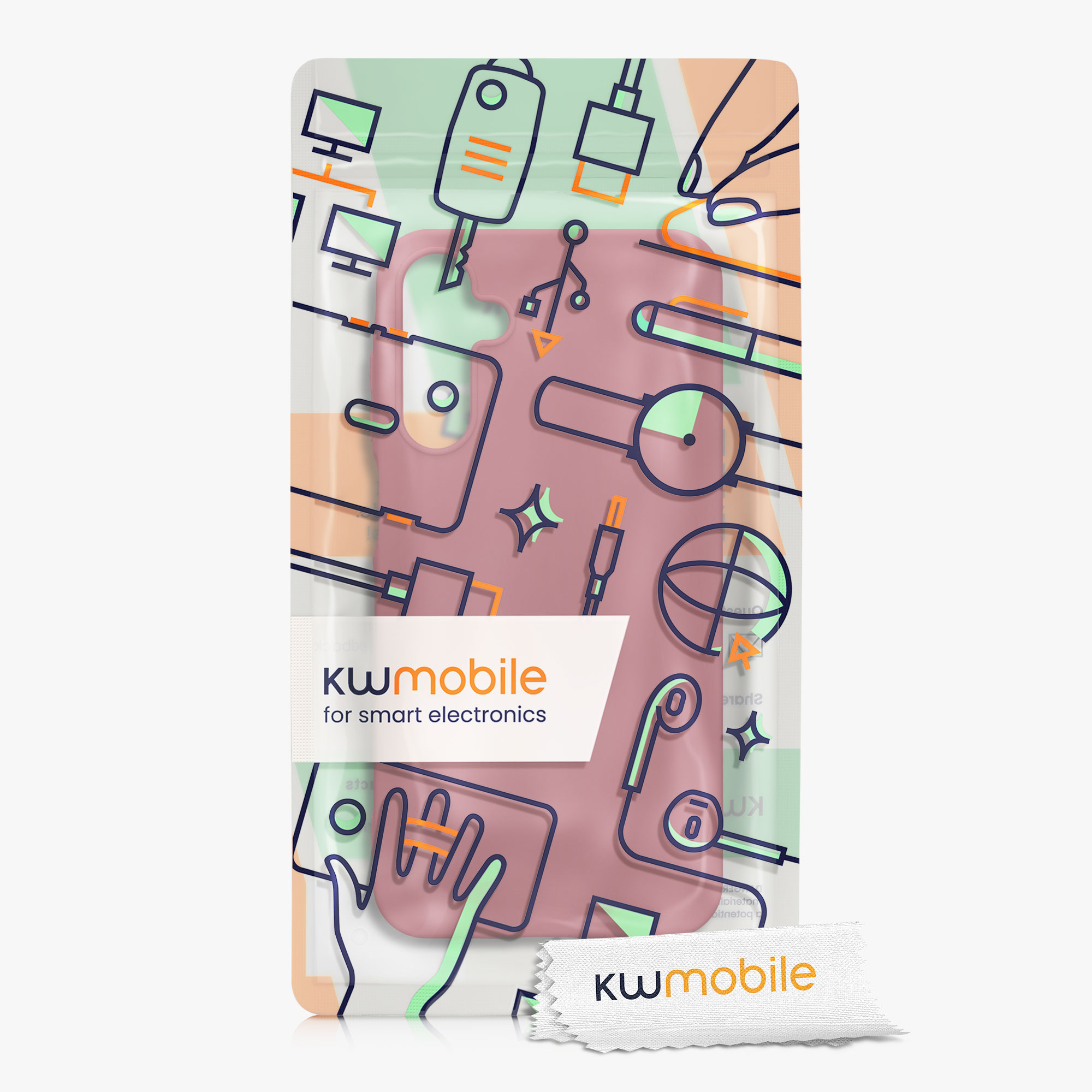 Kryt na mobil Samsung Galaxy A15 5G kwmobile TPU Tmavě růžová