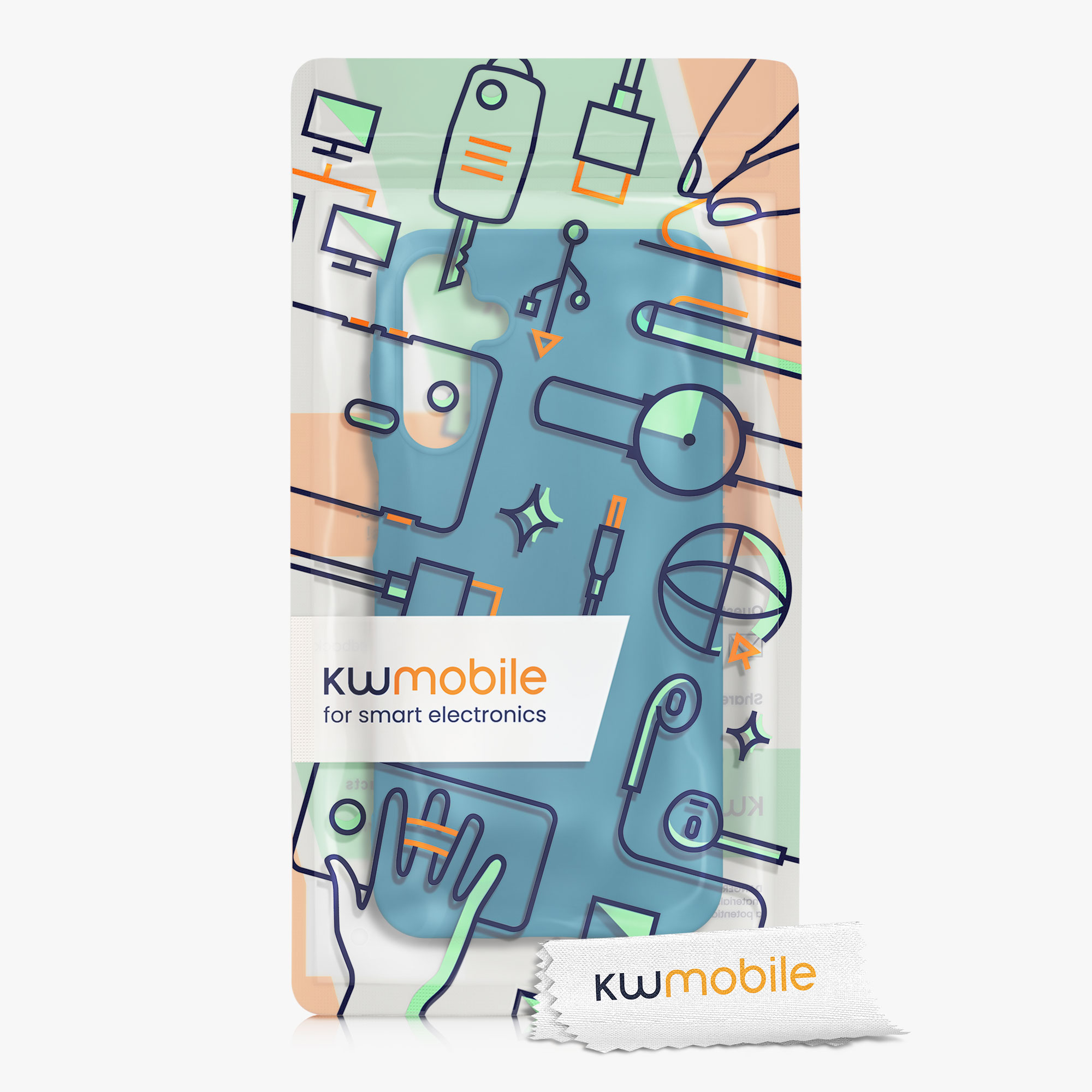 Kryt na mobil Samsung Galaxy A15 5G kwmobile TPU Karibská modrá