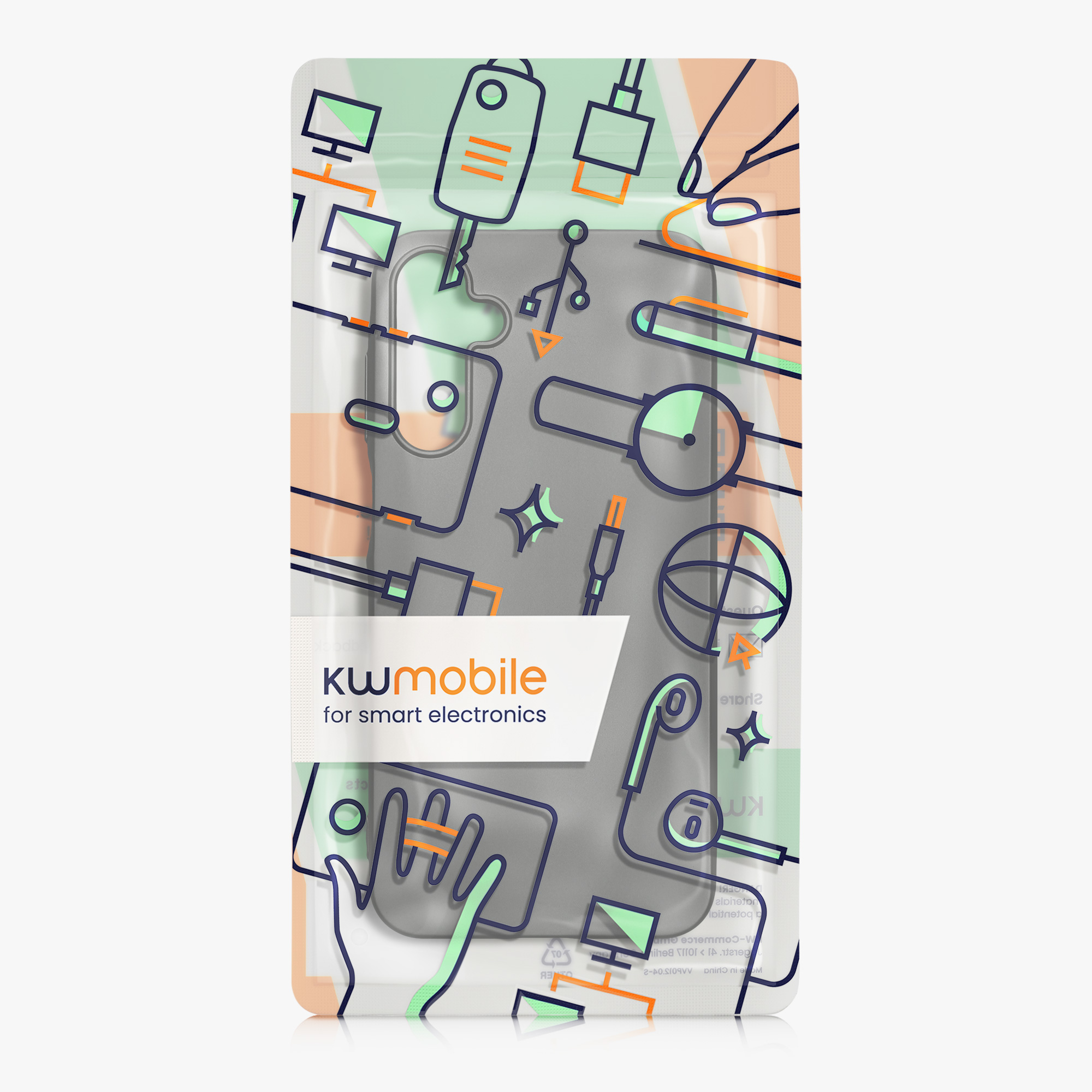 Kryt na mobil Samsung Galaxy A15 5G kwmobile TPU metalický Metalická šedá