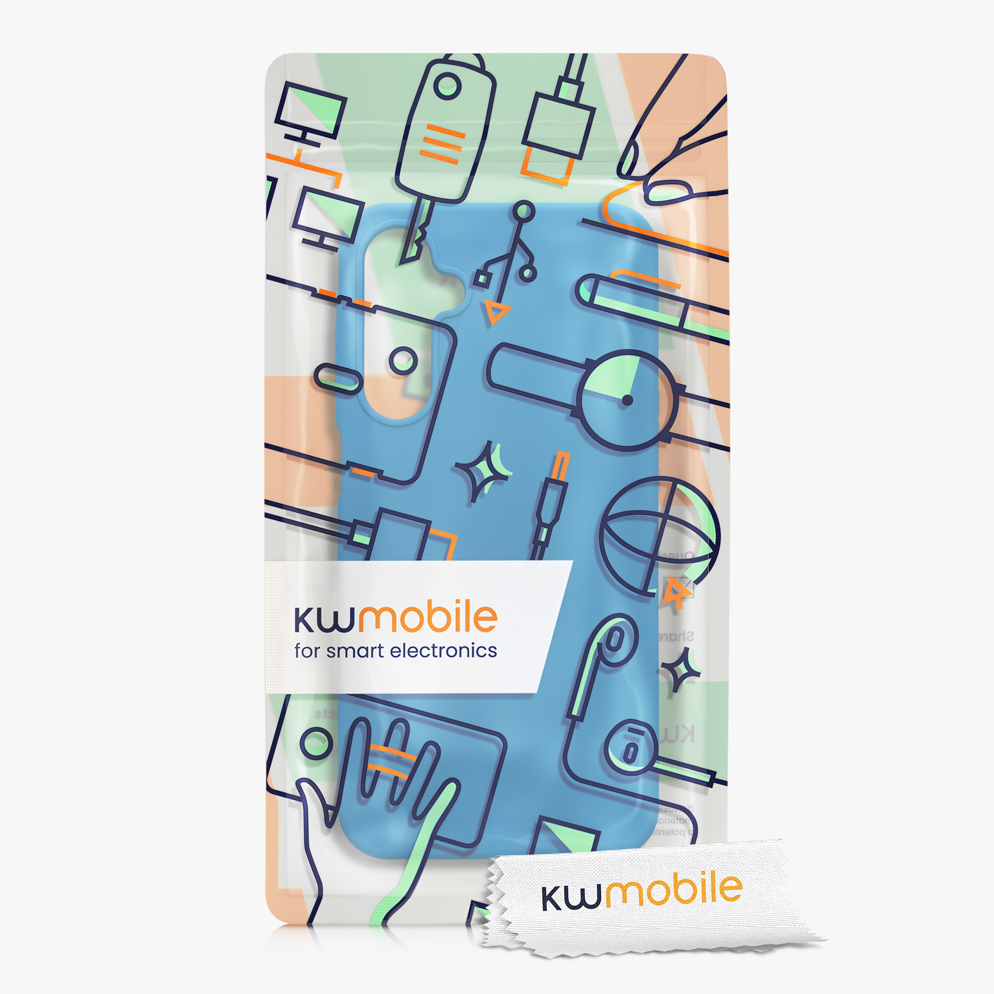 Kryt na mobil Samsung Galaxy A25 kwmobile TPU Karibská modrá