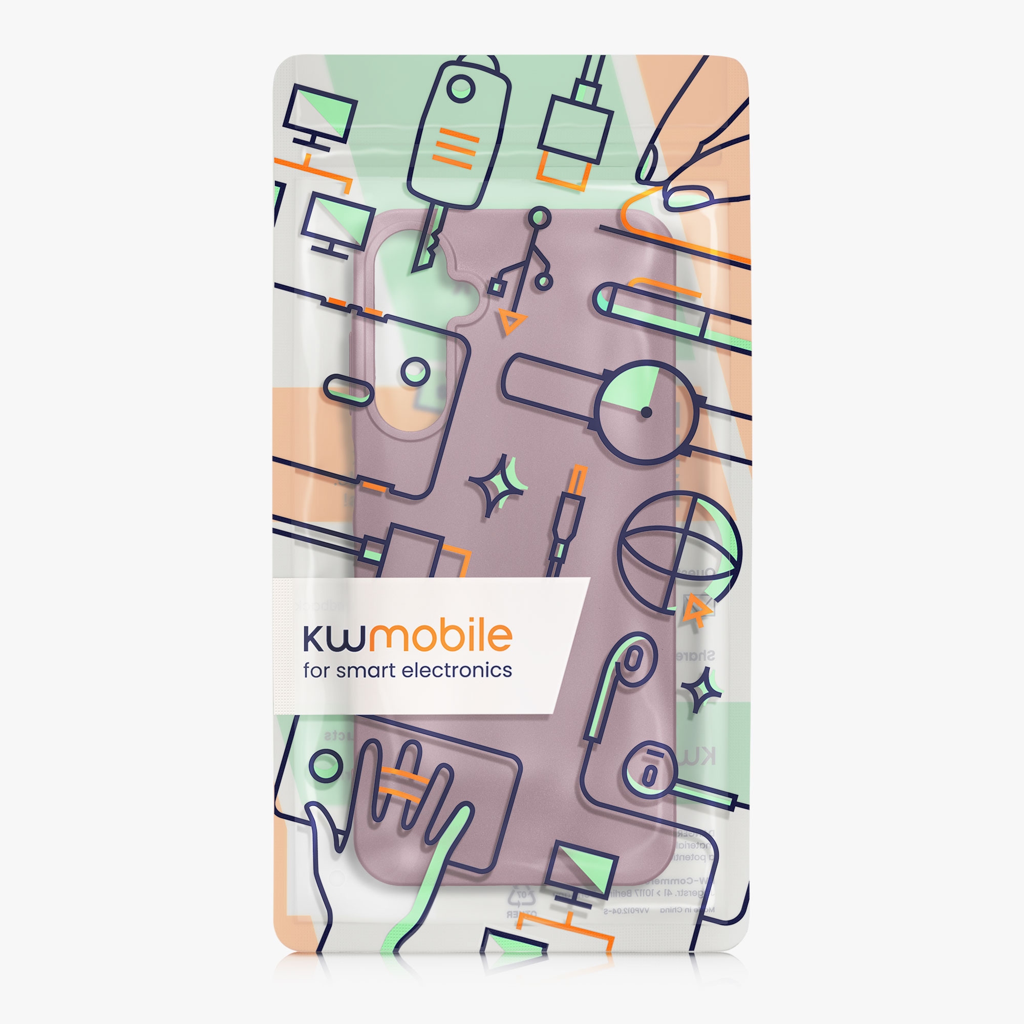 Kryt na mobil Samsung Galaxy A25 kwmobile TPU metalický Metalická levandulová