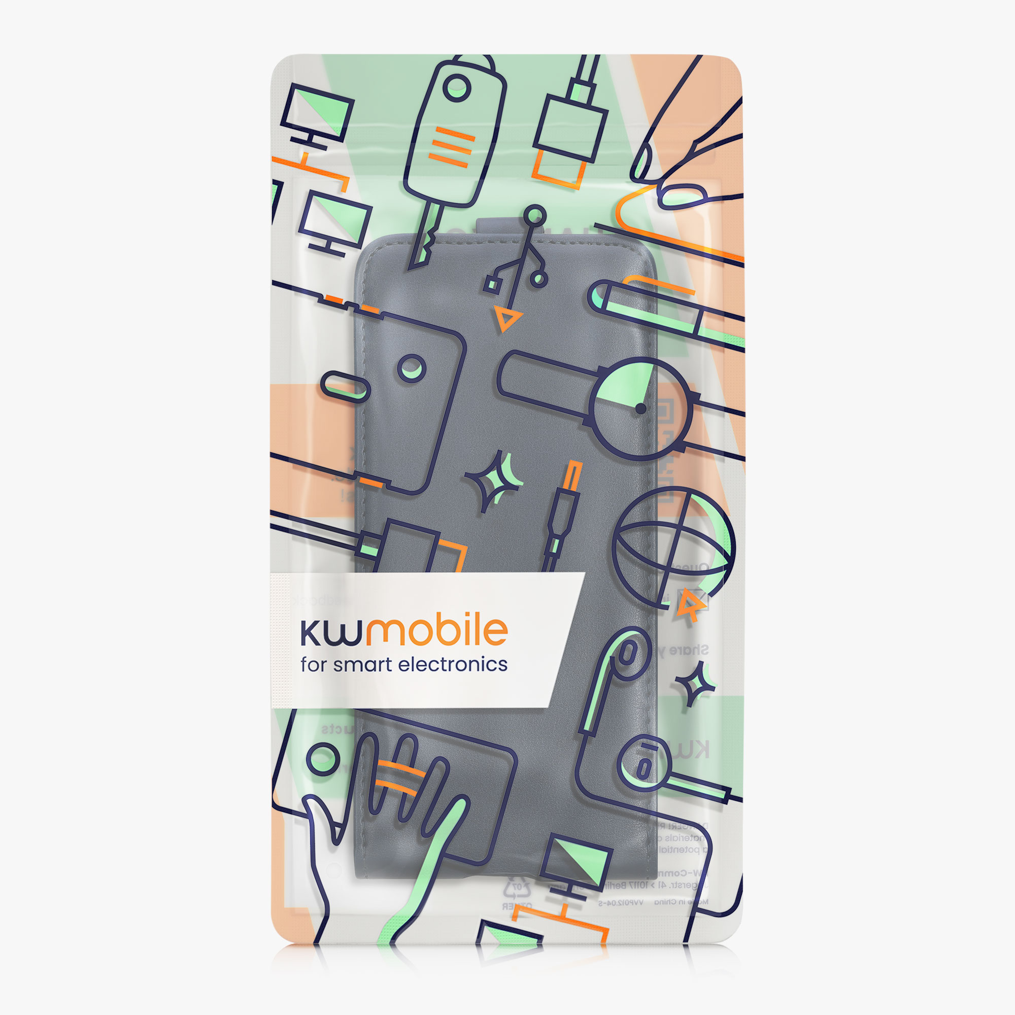 Flip pouzdro Samsung Galaxy A55 5G kwmobile PU kůže vertikální s magnetem Tmavě modrá
