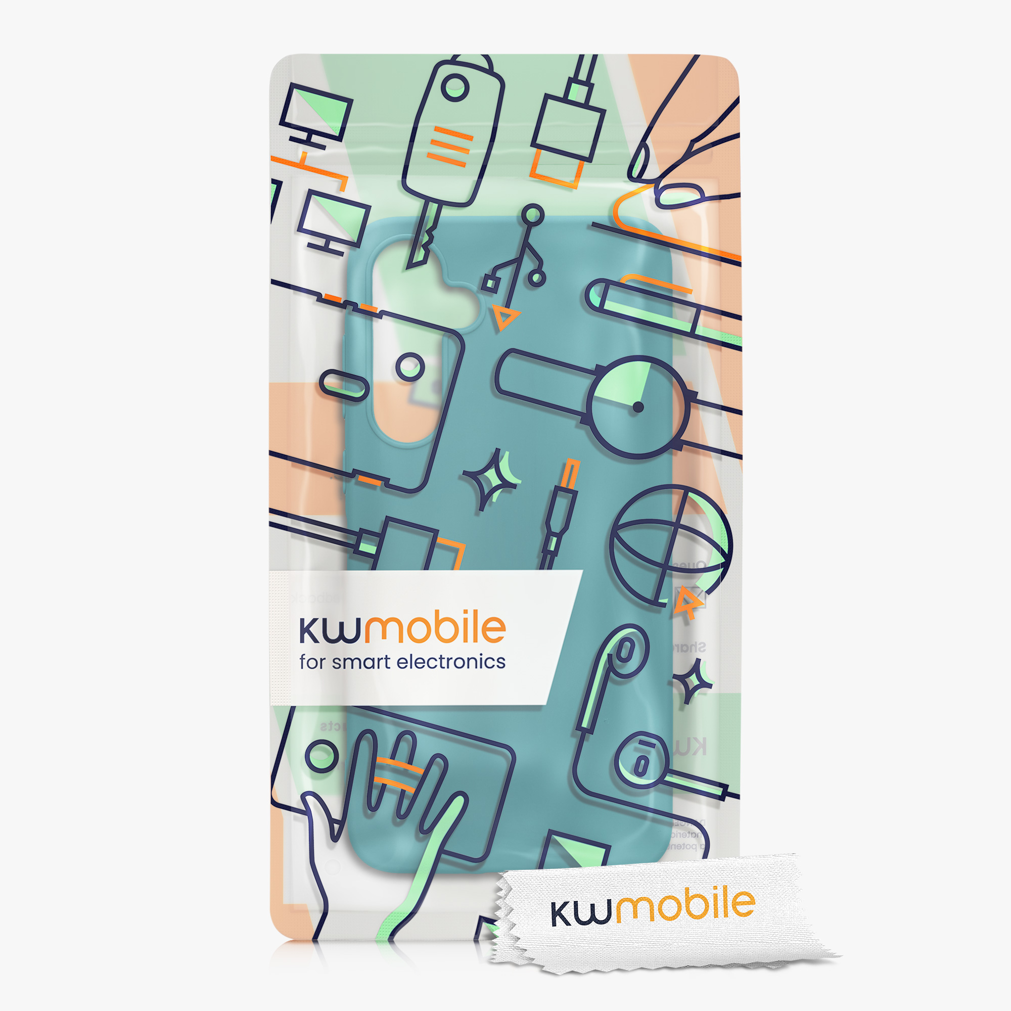 Kryt na mobil Samsung Galaxy A35 kwmobile TPU matně petrolejový