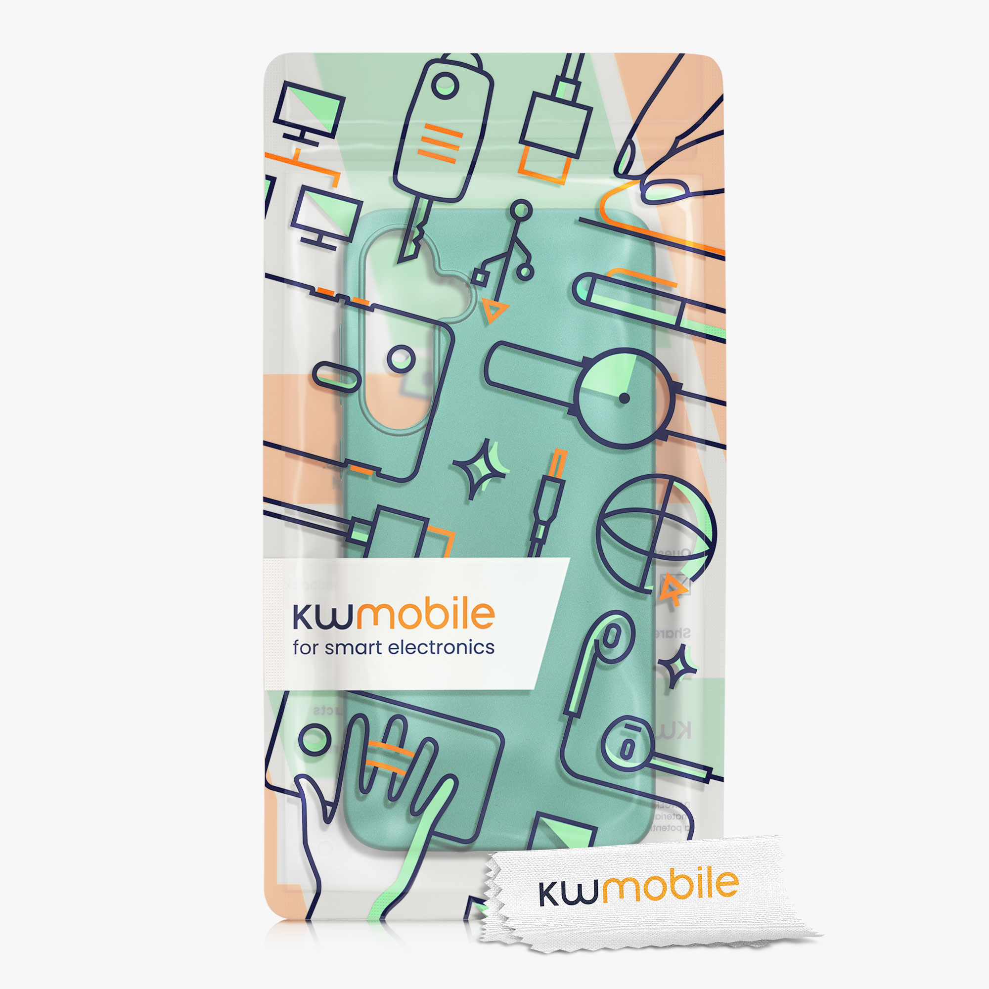 Metalický kryt na mobil Samsung Galaxy A35 kwmobile metalicky tmavě zelený