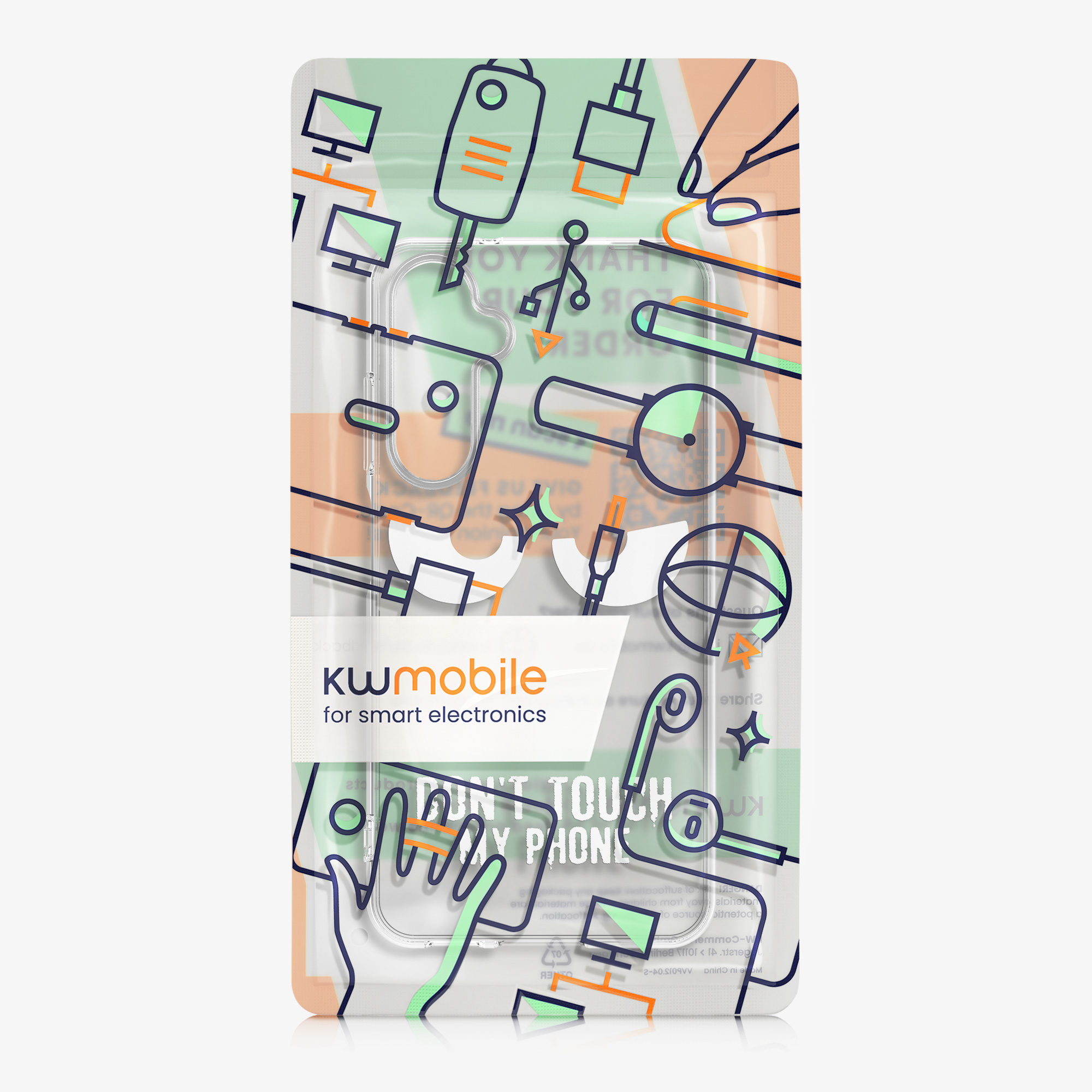 Kryt na mobil Samsung Galaxy A15 5G kwmobile motiv Don't Touch My Phone Černá / transparentní
