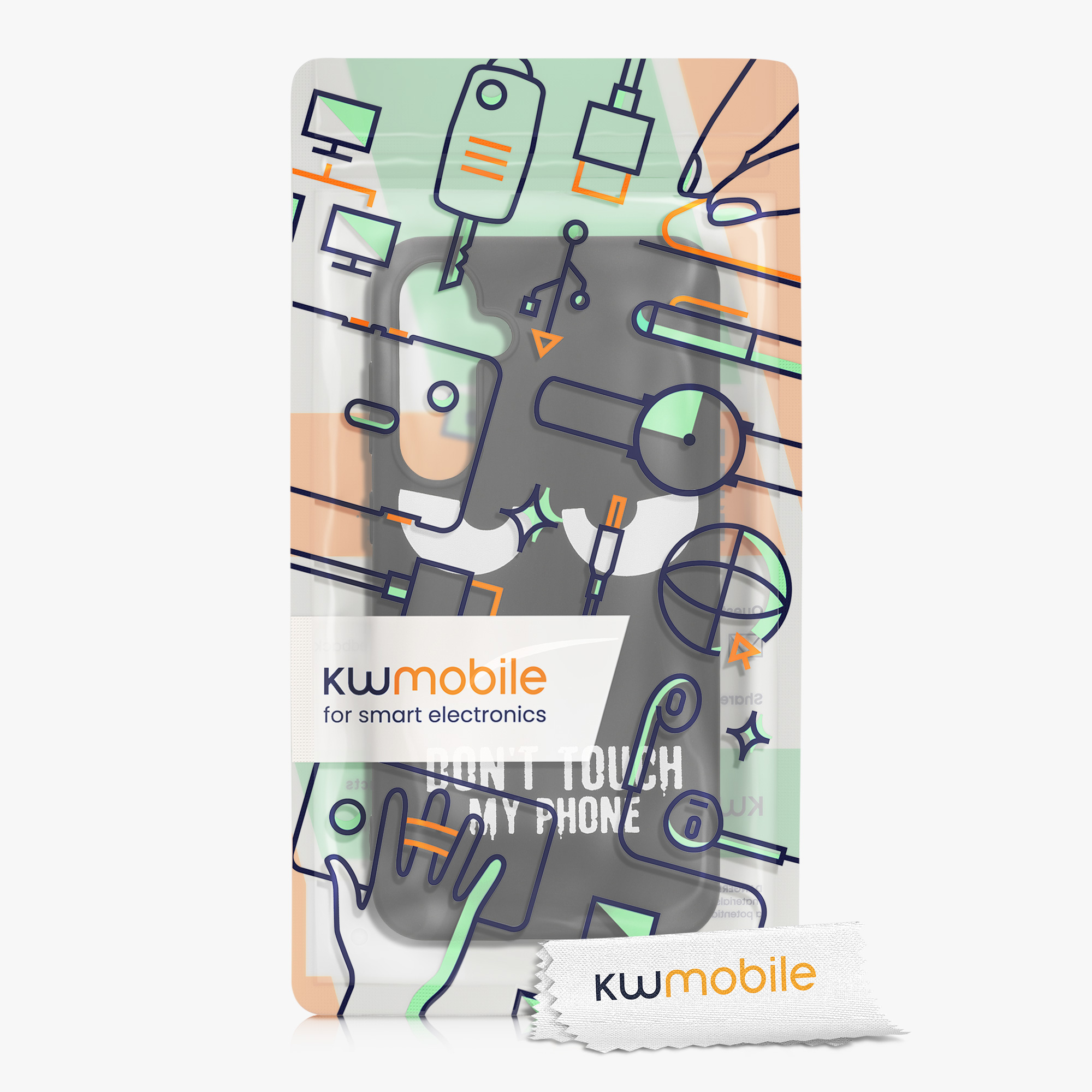 Silikonový kryt na mobil Galaxy S23 FE kwmobile bílá / černá