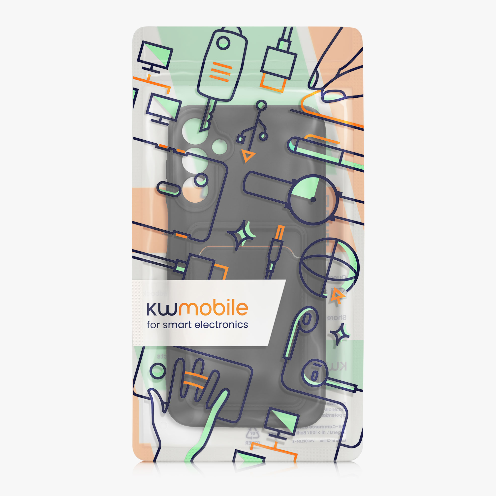 Kryt na mobil Samsung Galaxy A15 5G kwmobile TPU s přihrádkou na kartu Černá