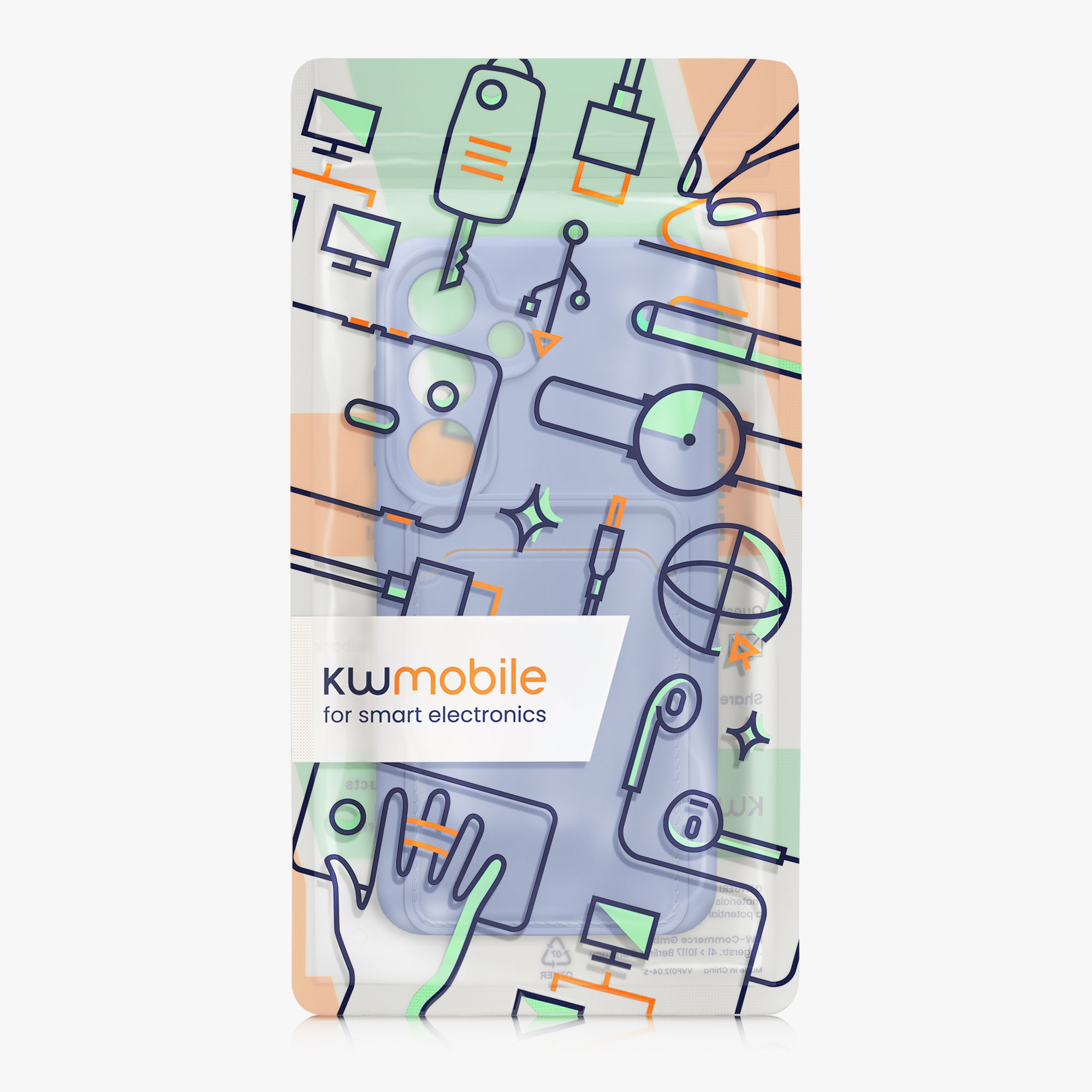 Kryt na mobil Galaxy S24 kwmobile s kartou levandulová