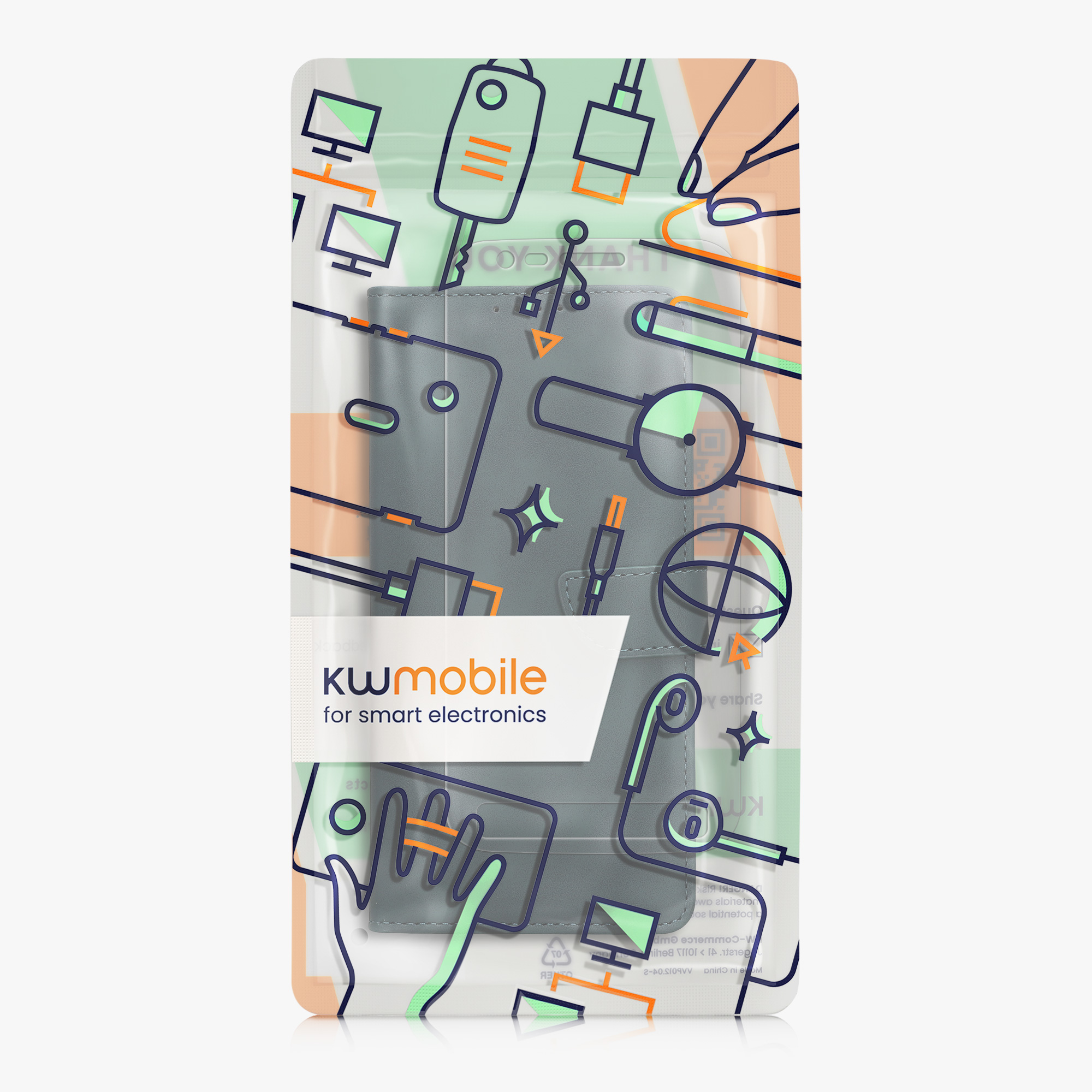 Flip pouzdro na mobil Galaxy Xcover 4 / 4S kwmobile peněženkové petrolejový