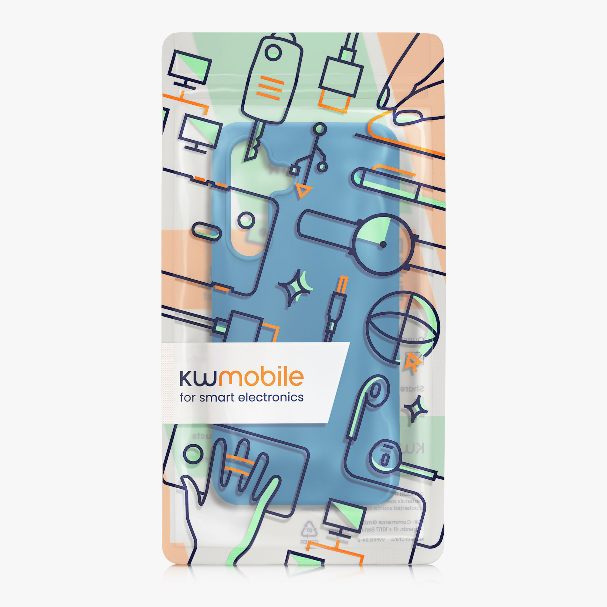 Kryt na mobil Samsung Galaxy S24 FE kwmobile modrá Blue Reef