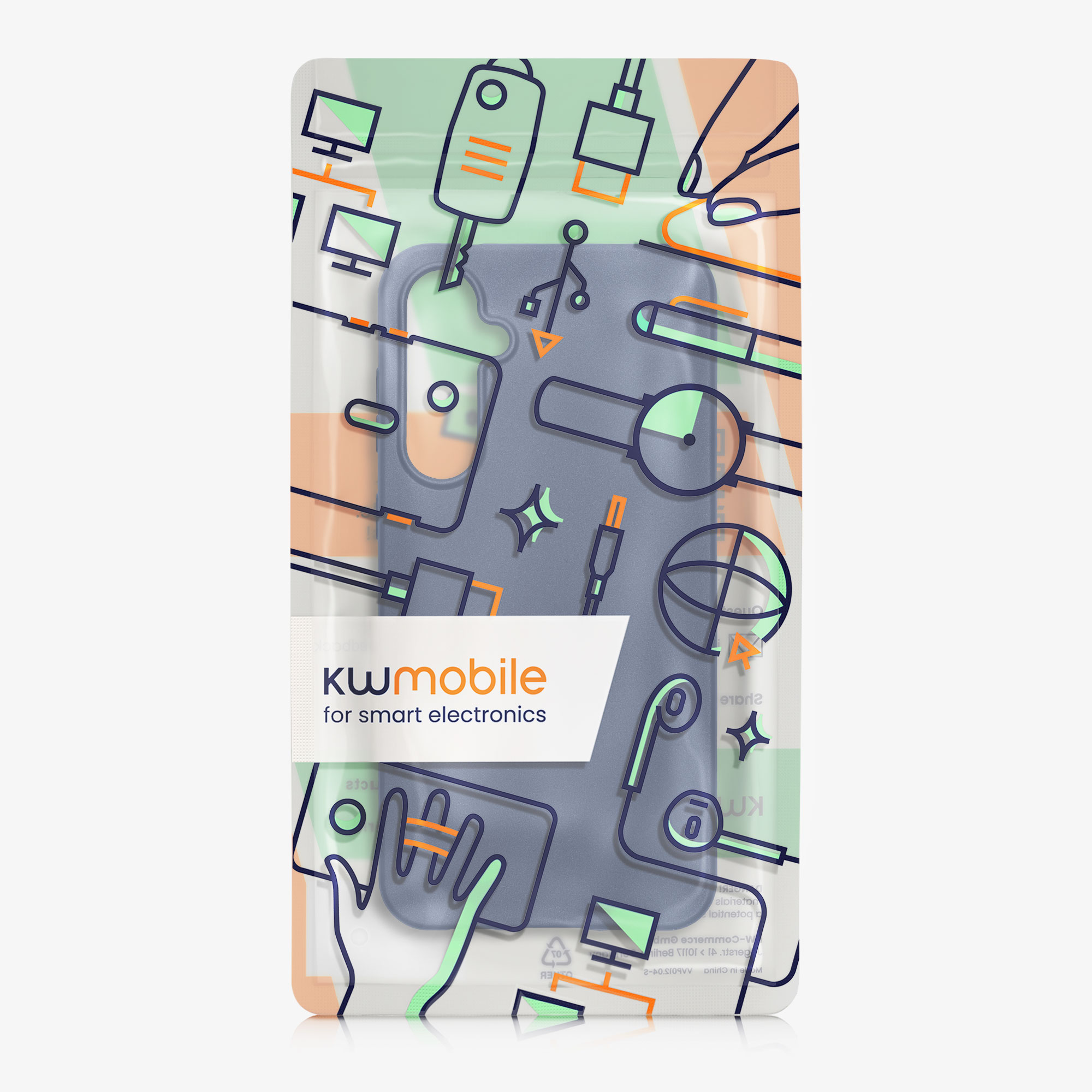 Metalický kryt na mobil Galaxy S23 FE kwmobile metalická modrá
