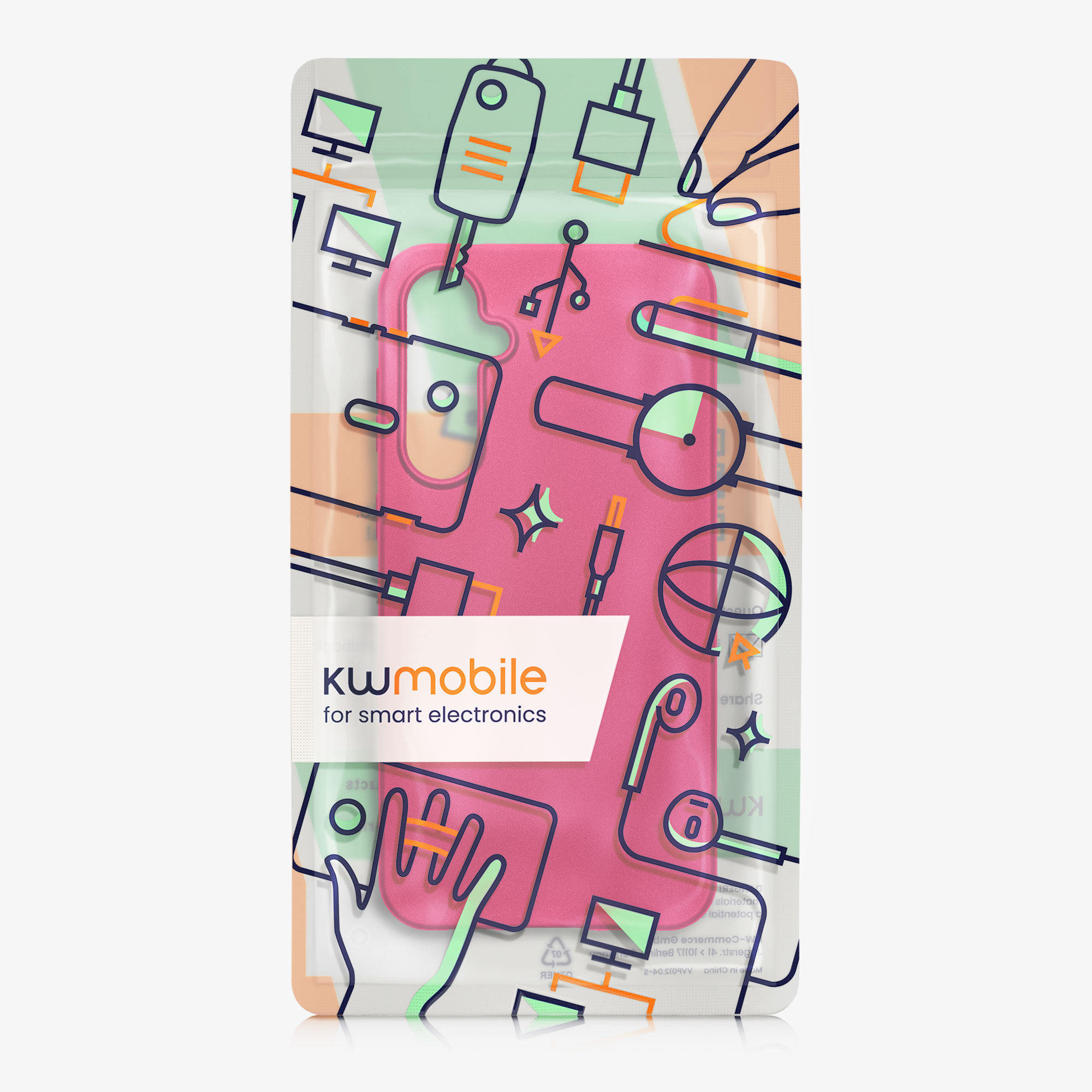 Metalický kryt na mobil Galaxy S23 FE kwmobile metalická růžová