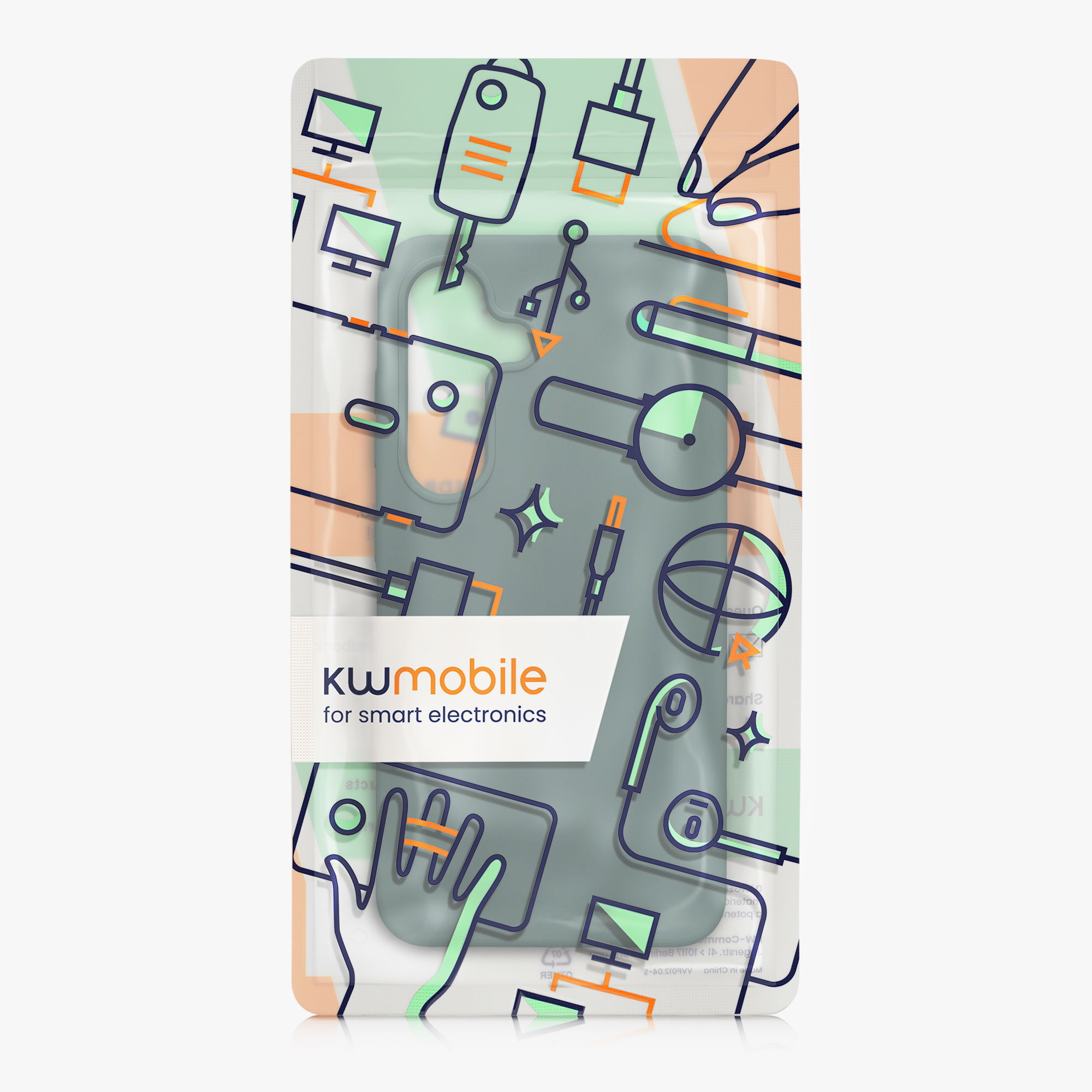 Kryt na mobil Samsung Galaxy S25 kwmobile modrozelená