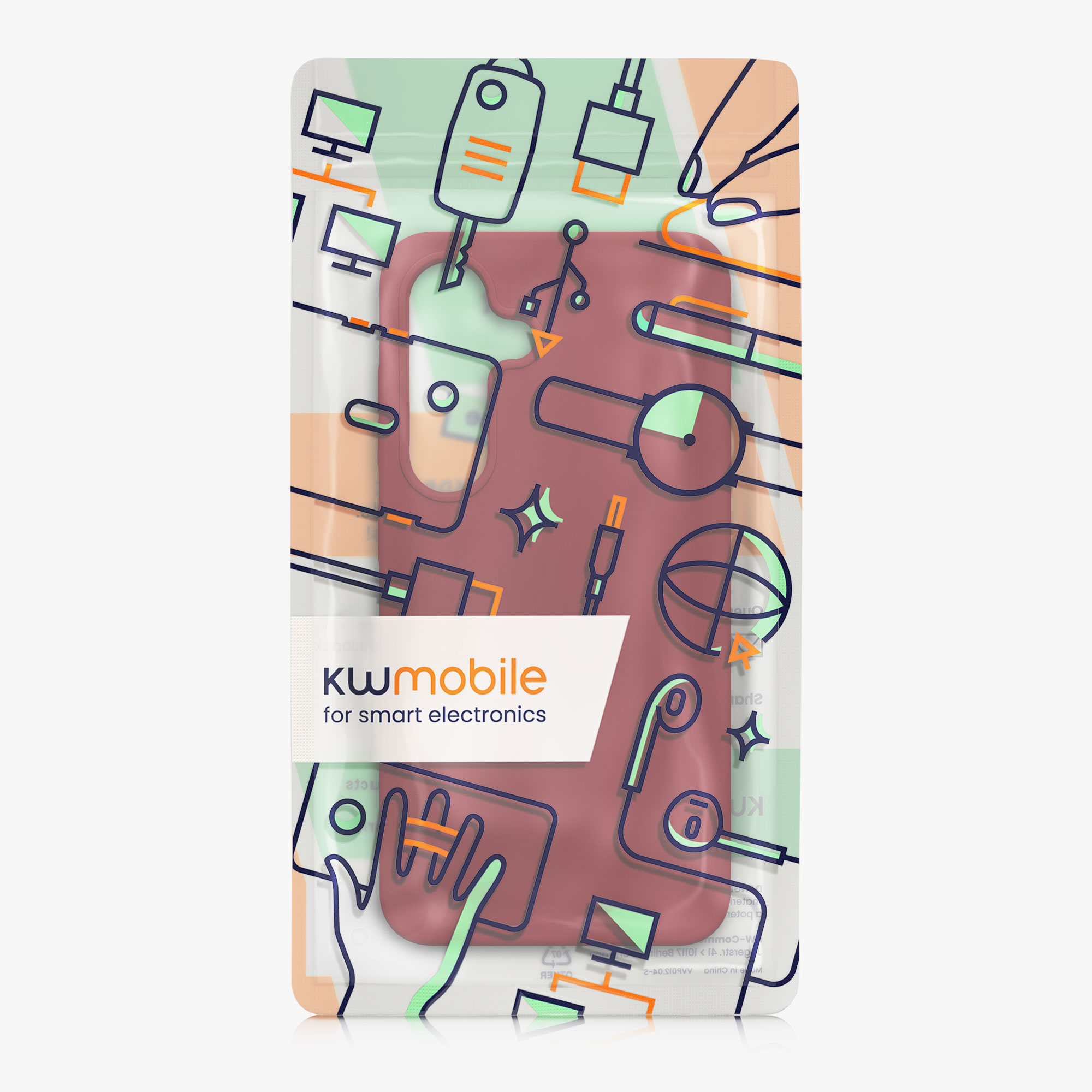 Kryt na mobil Samsung Galaxy S25 kwmobile rebarborově červená