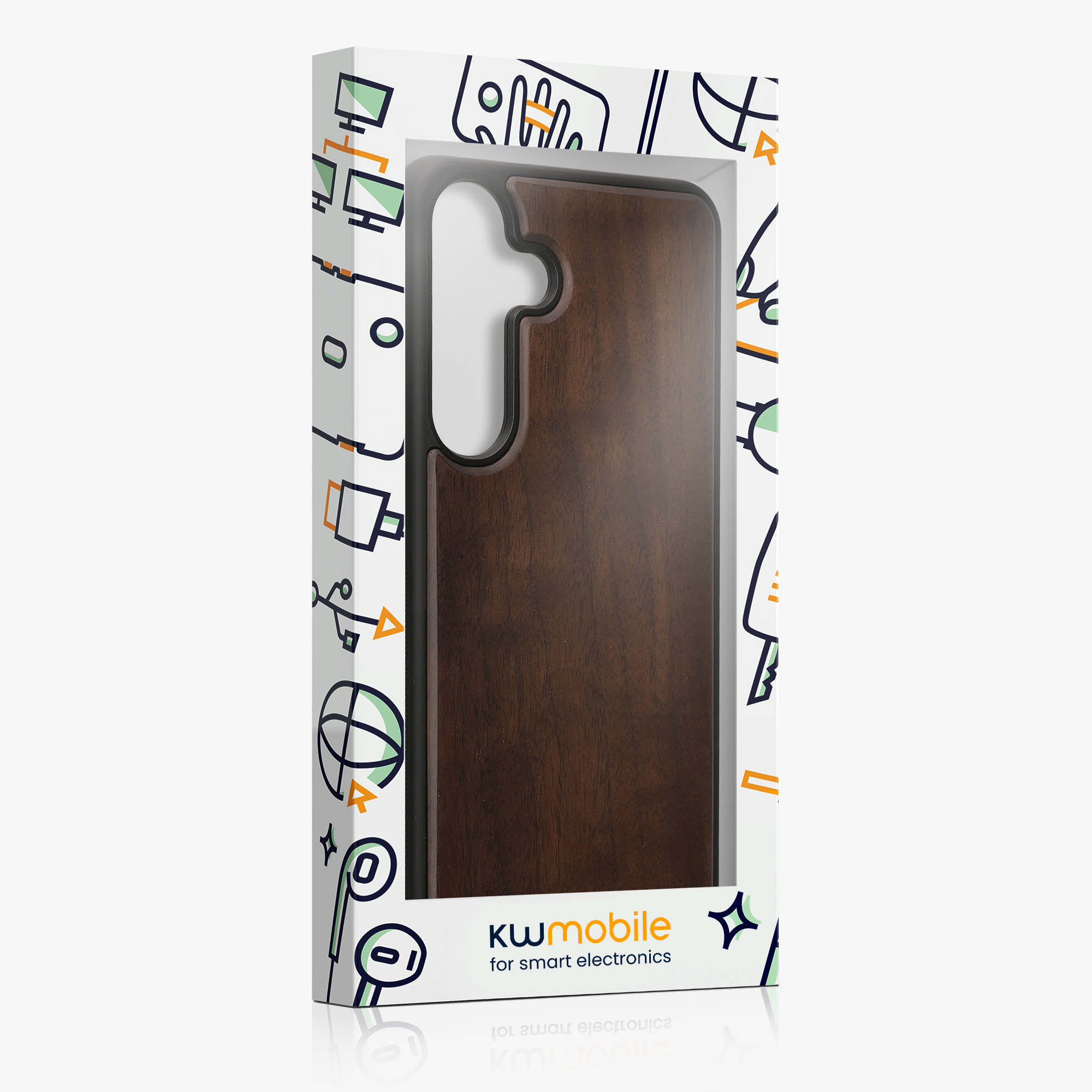 Dřevěný kryt na mobil Samsung Galaxy S25 Plus kwmobile