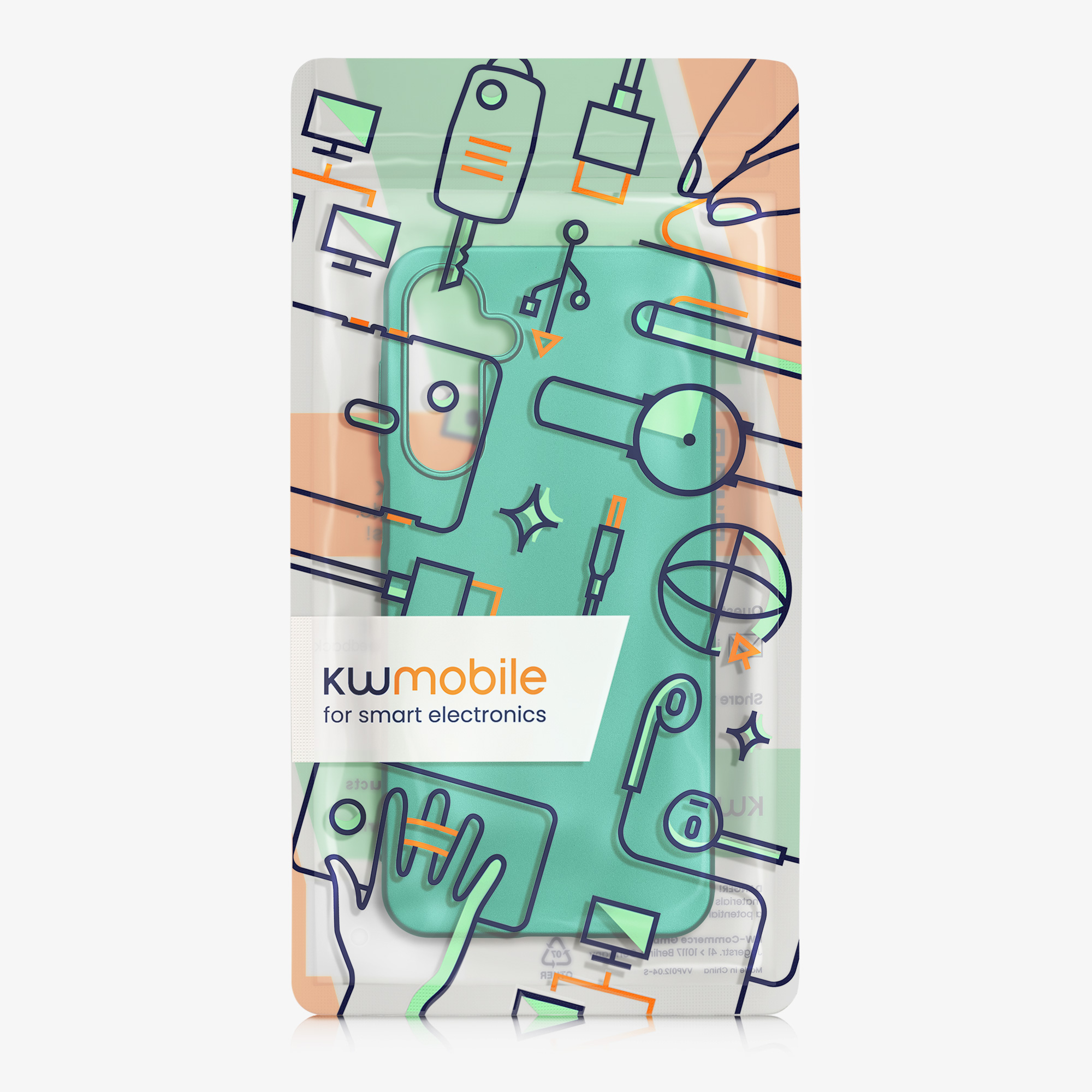 Kryt na mobil Samsung Galaxy A16 5G kwmobile TPU metalický Tmavě metalická zelená