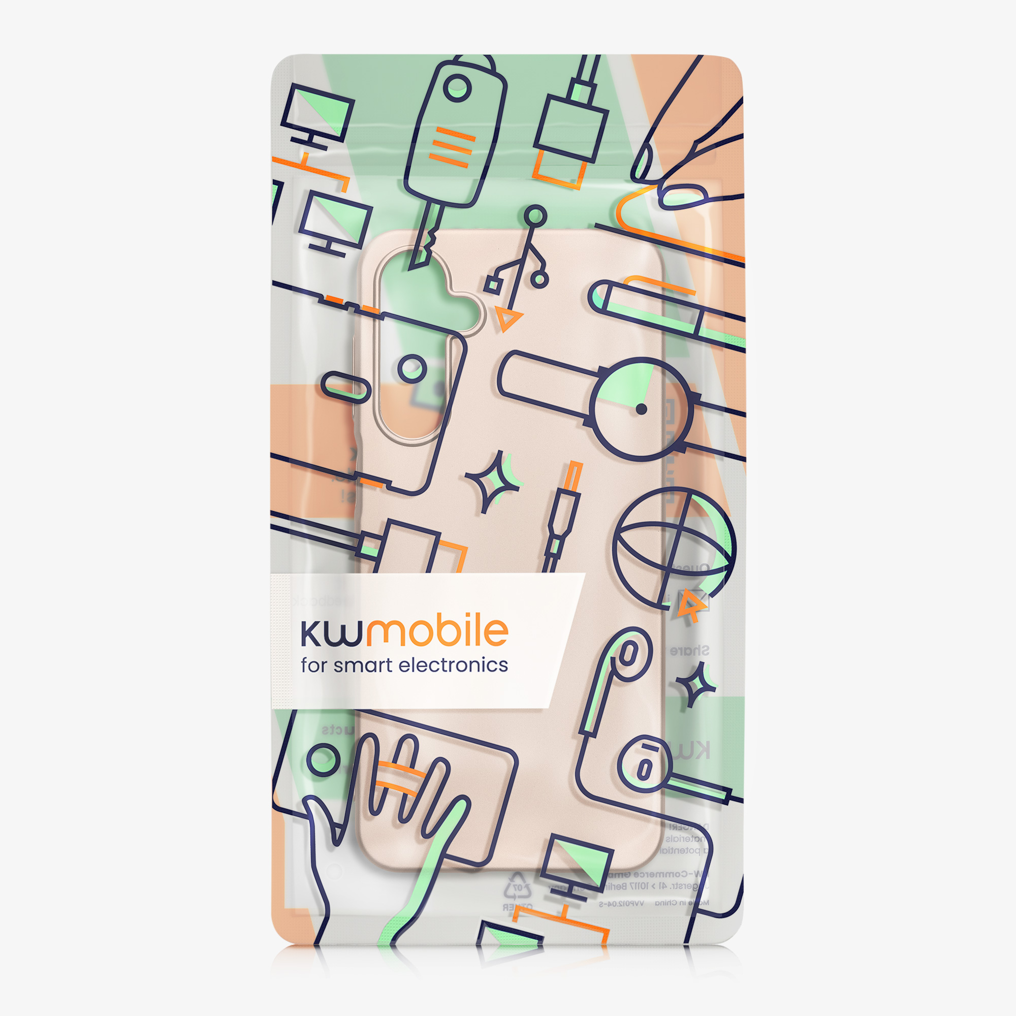 Kryt na mobil Samsung Galaxy A16 5G kwmobile TPU metalický Metalická zlatá