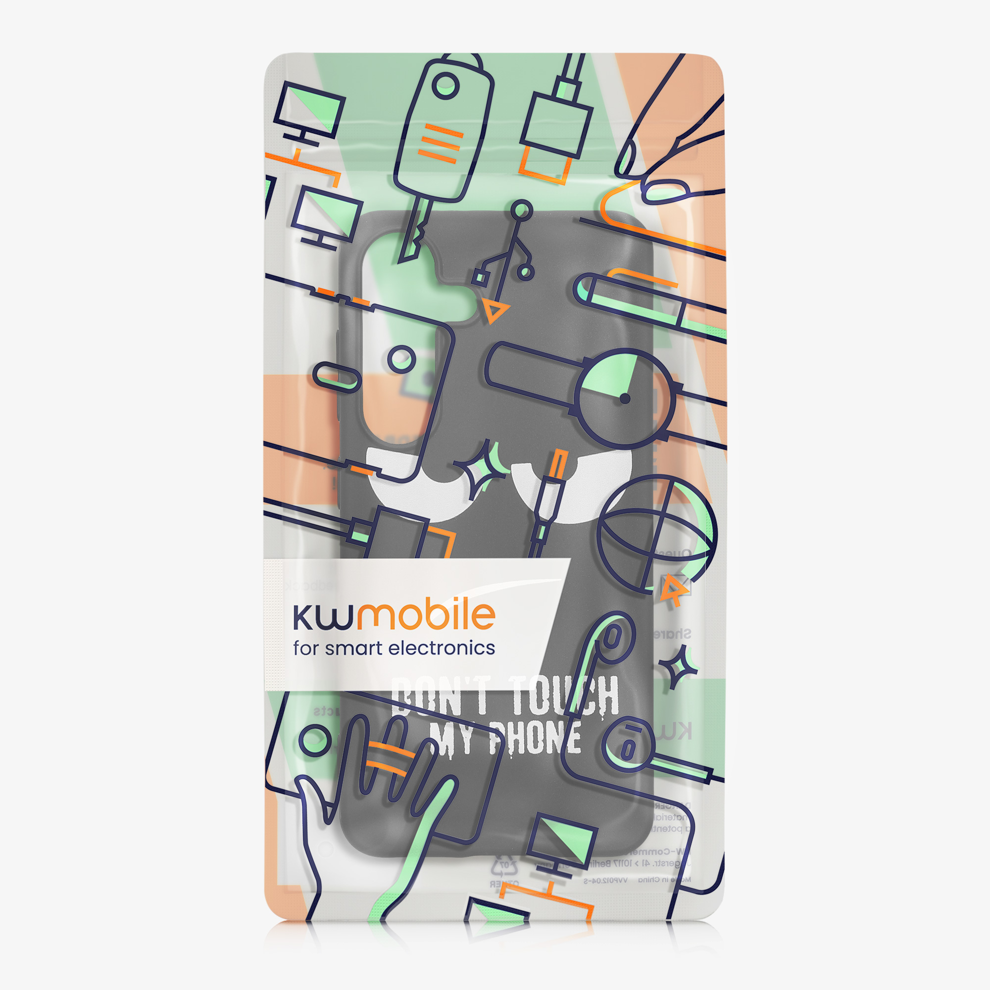 Kryt s potiskem Samsung Galaxy S25 kwmobile bílá / černá