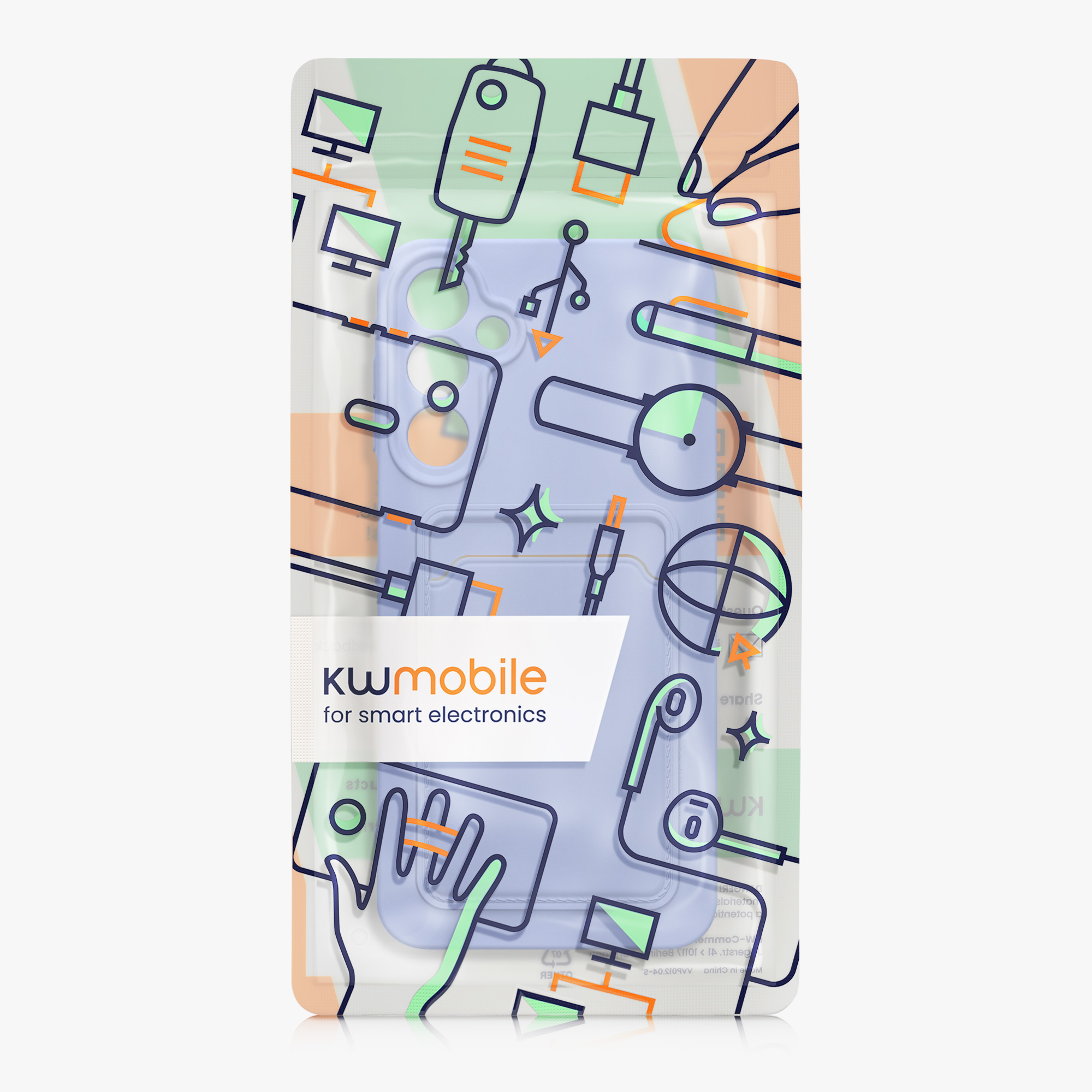 Kryt na mobil Samsung Galaxy A16 5G kwmobile TPU s přihrádkou na kartu Levandulová