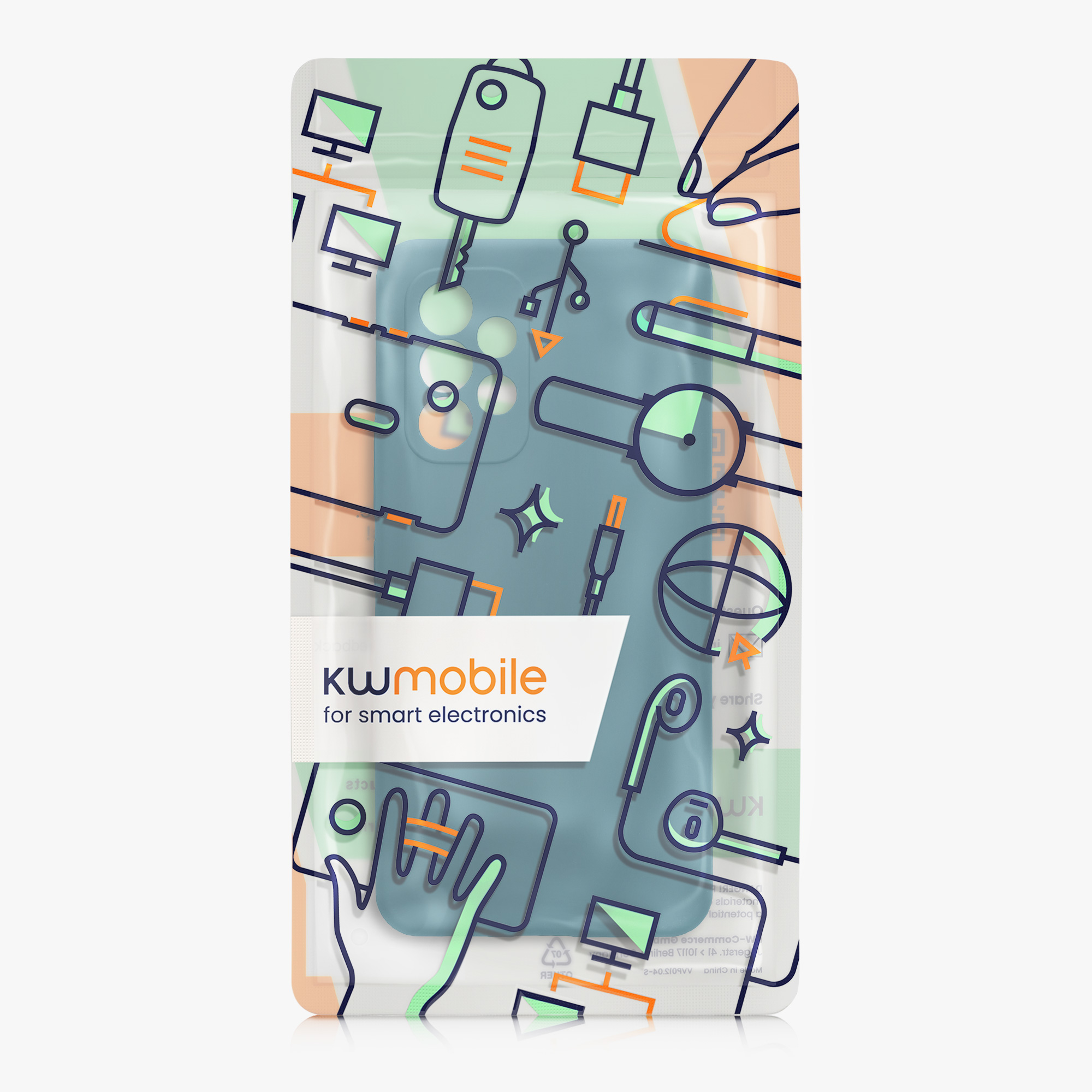 Kryt na mobil Samsung Galaxy A53 5G kwmobile slim matný TPU Matná petrolejová