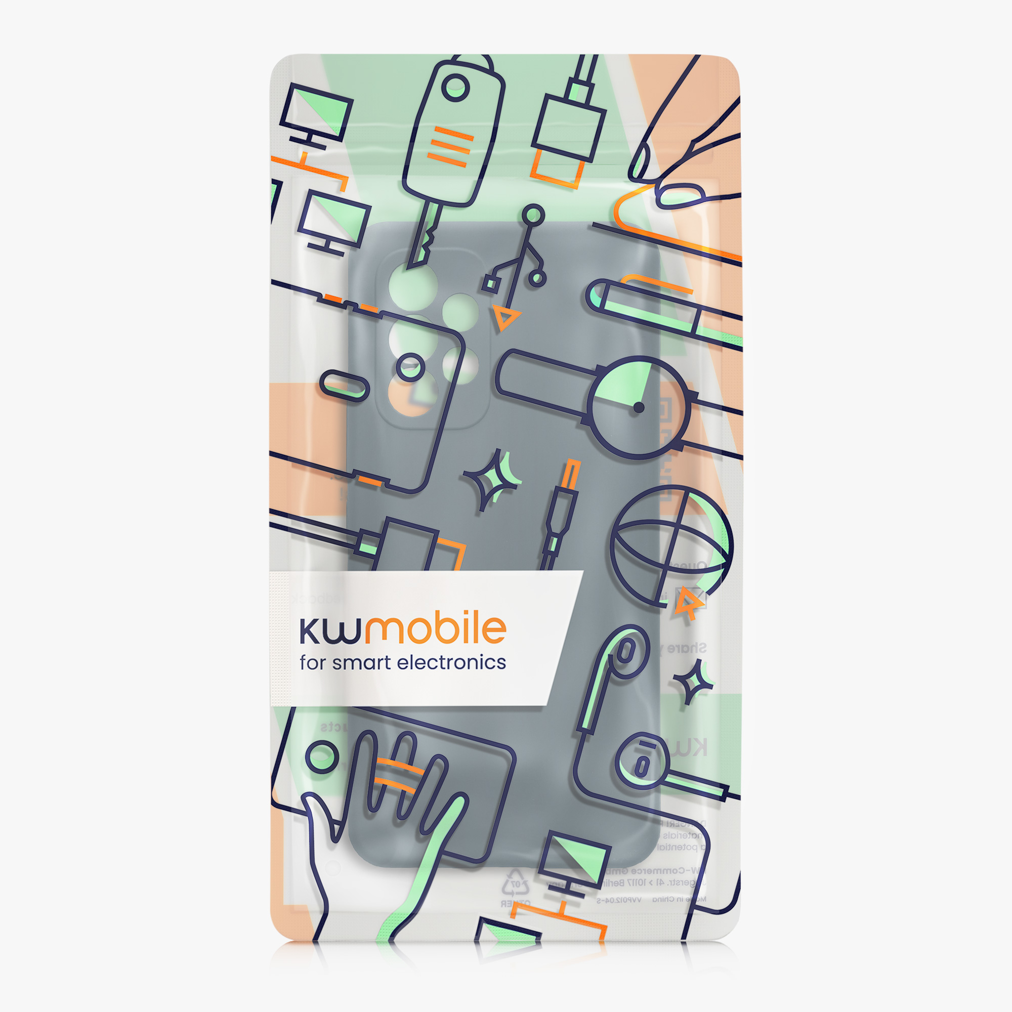 Kryt na mobil Samsung Galaxy A53 5G kwmobile slim matný TPU Tmavě břidlicová