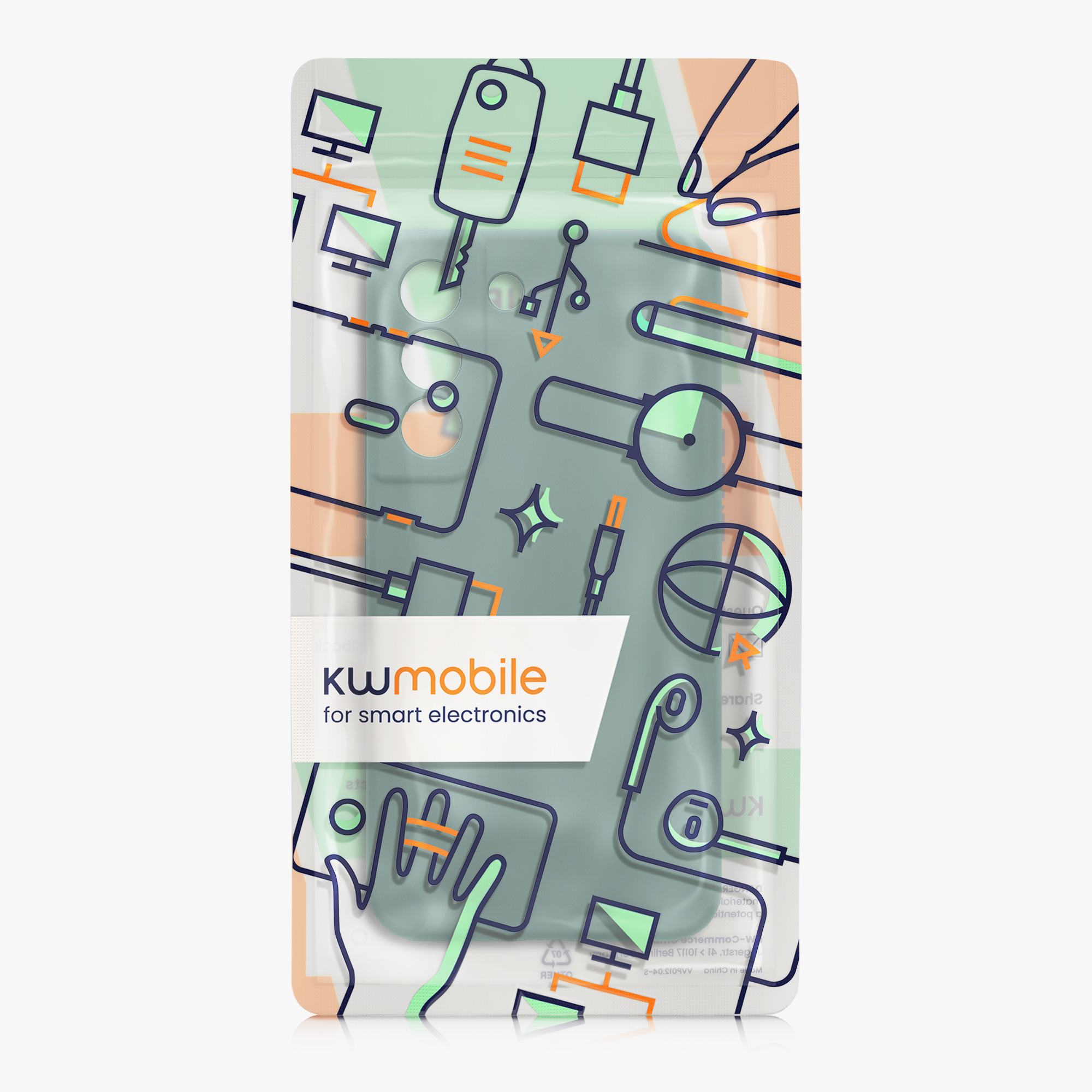 Kryt na mobil Galaxy S22 kwmobile Soft Touch lesní zelená