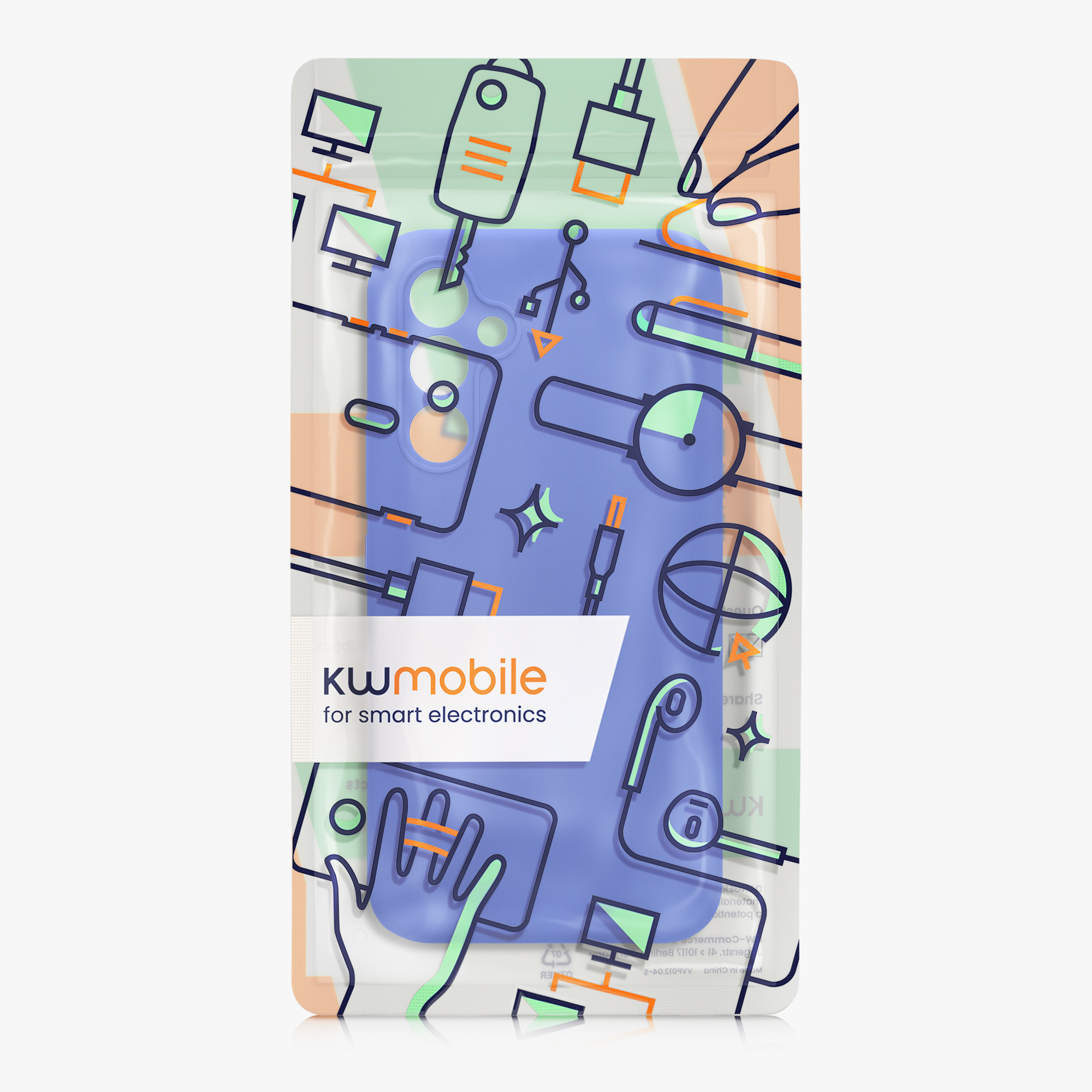 Kryt na mobil Samsung Galaxy A54 5G kwmobile slim matný TPU Baltická modrá