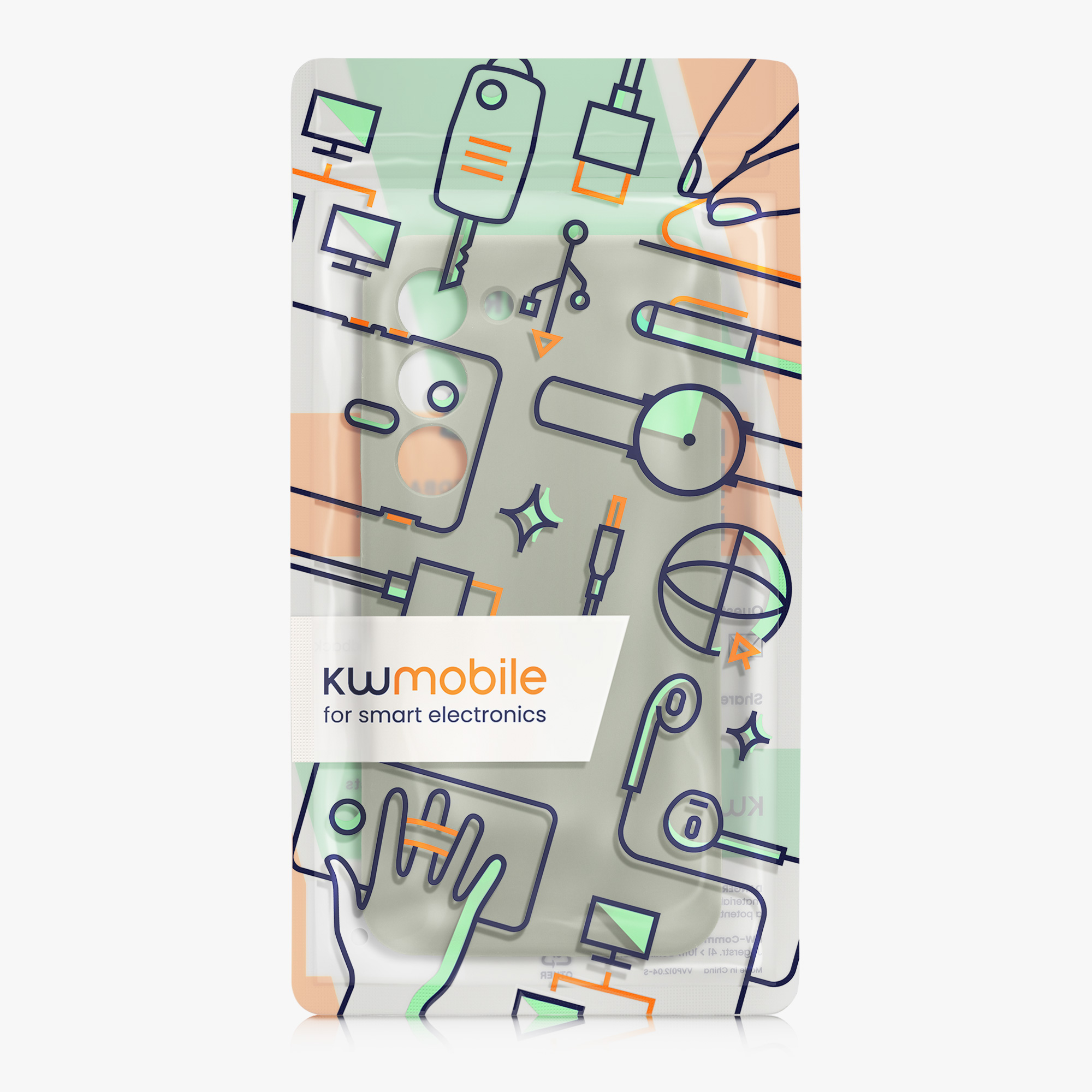 Silikonový kryt na mobil Galaxy S23 kwmobile šedozelená