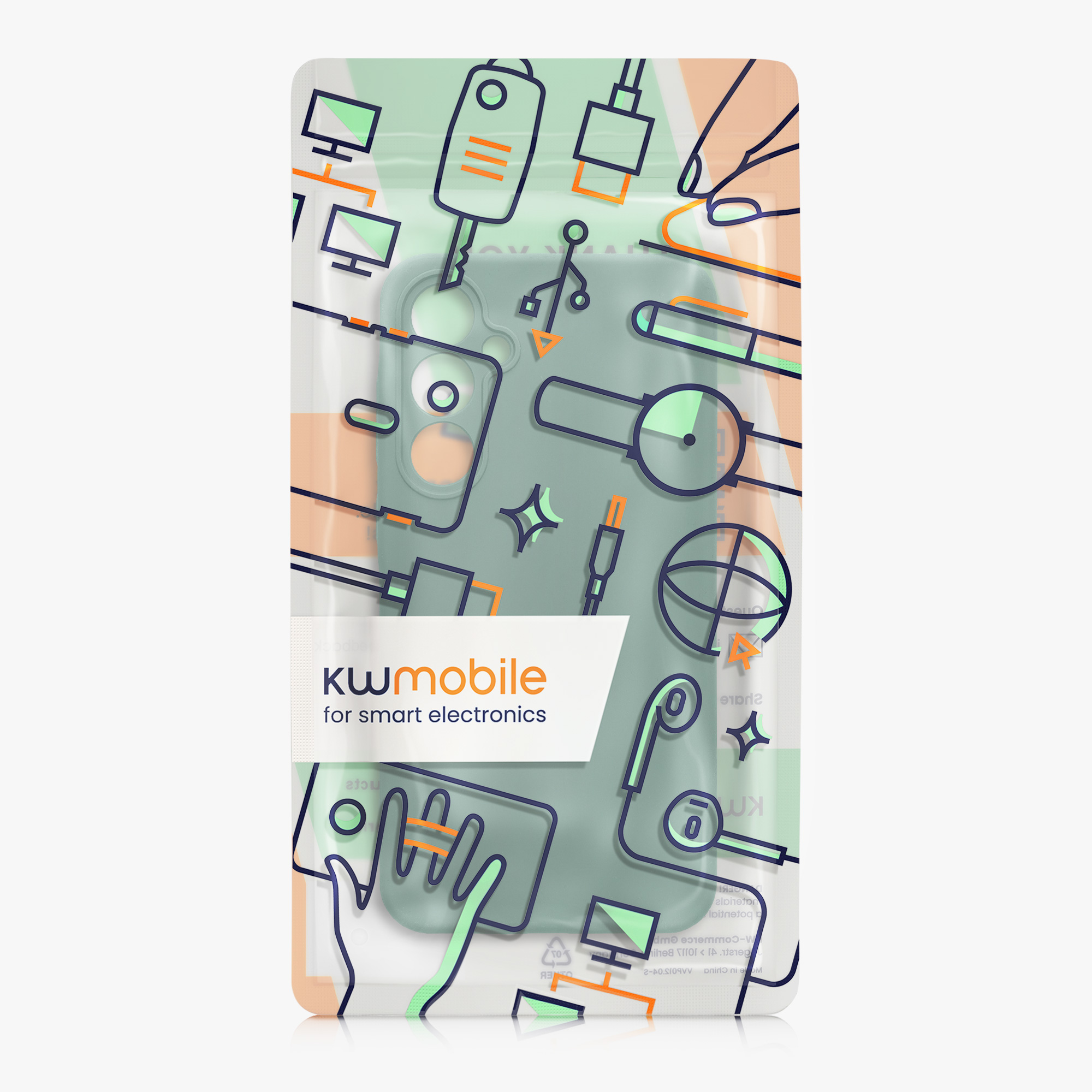 Kryt na mobil Samsung Galaxy A55 5G kwmobile slim matný TPU Lesní zelená