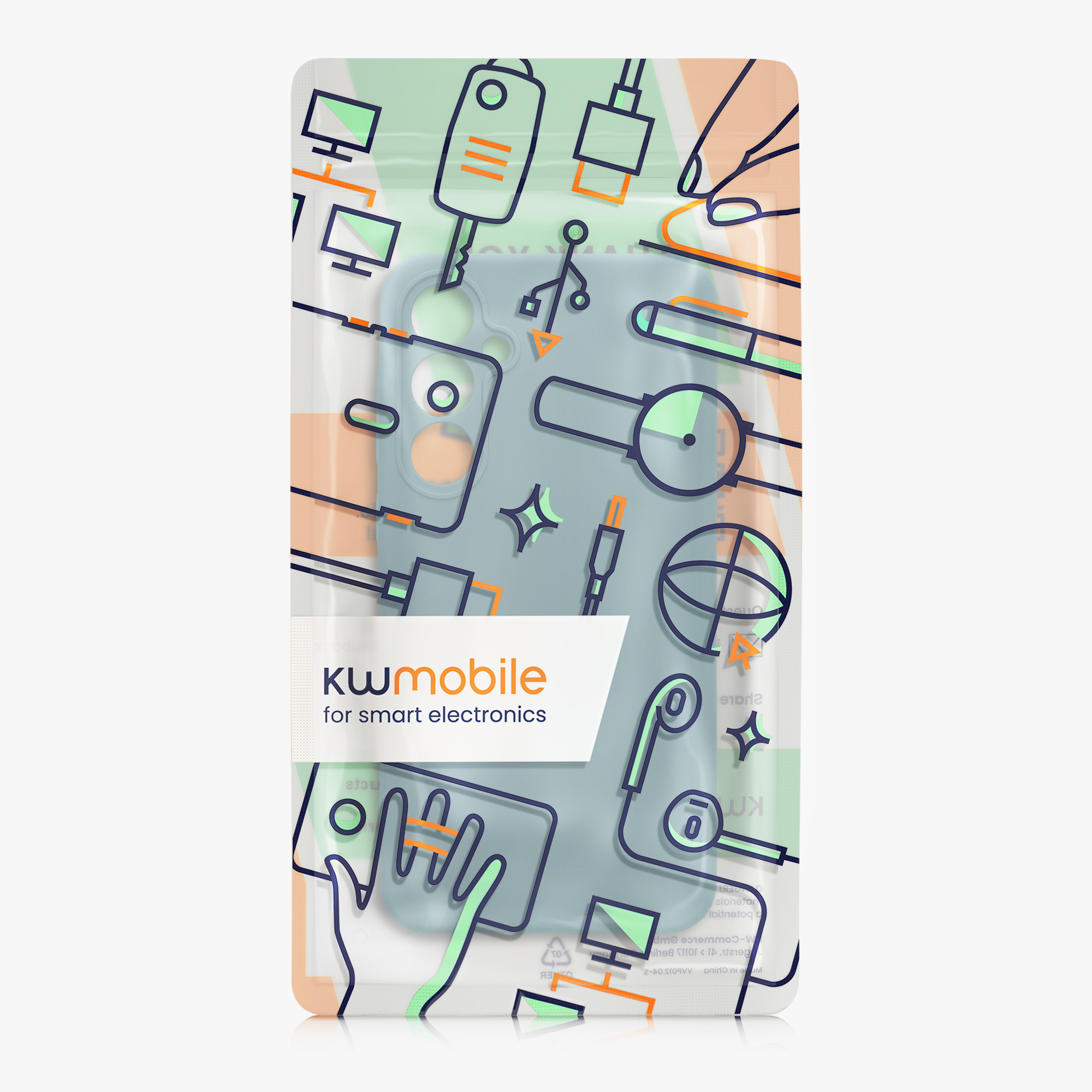 Kryt na mobil Samsung Galaxy A55 5G kwmobile slim matný TPU Arktická noc
