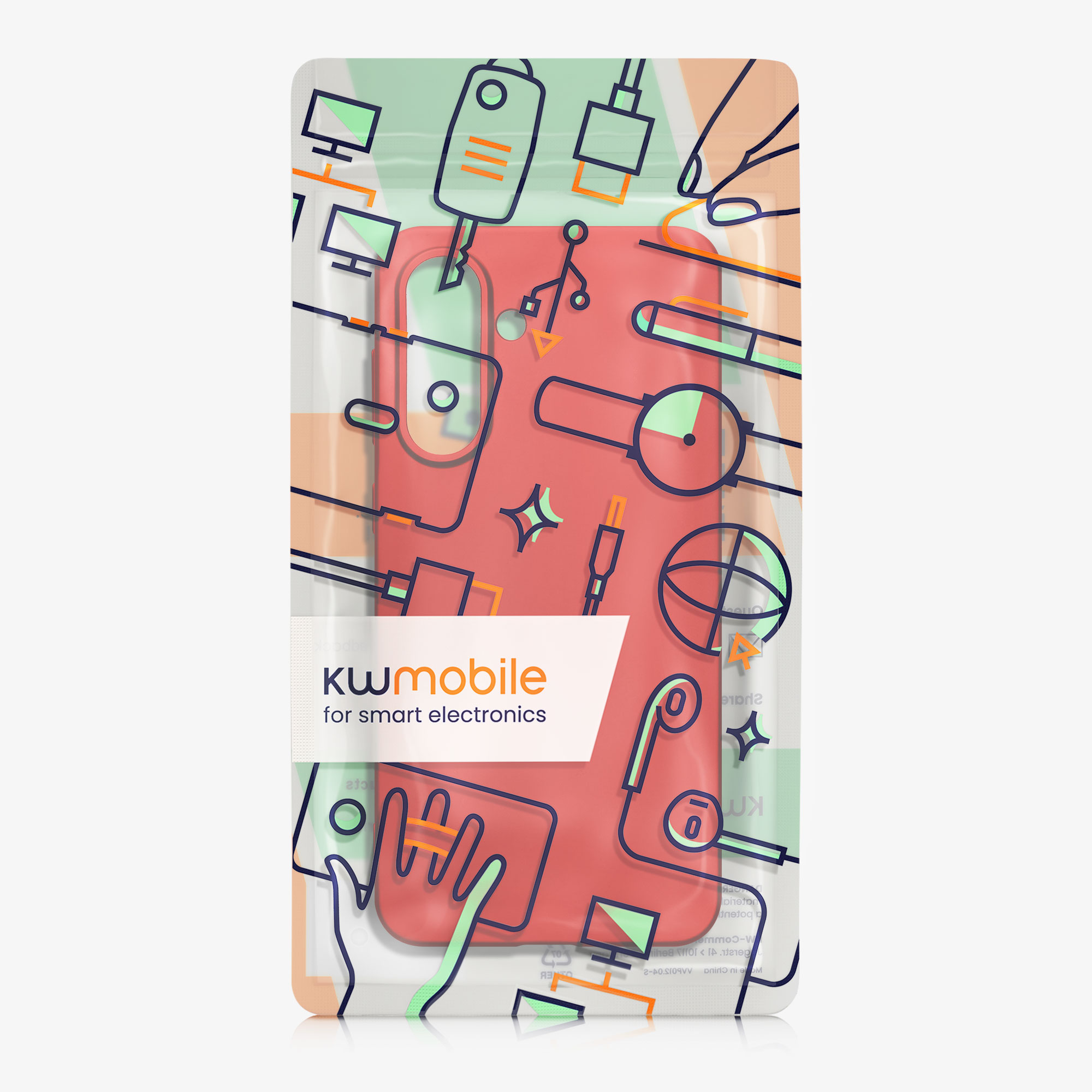 Kryt na mobil Samsung Galaxy A56 5G kwmobile TPU metalický Metalická tmavě červená