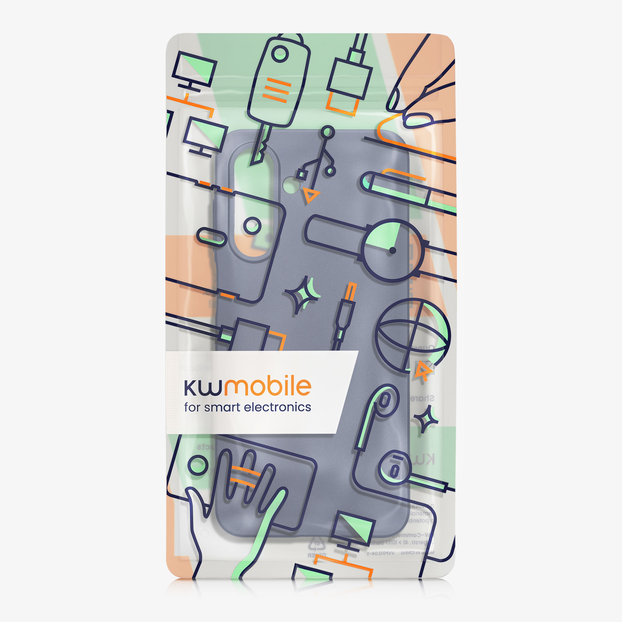 Kryt na mobil Samsung Galaxy A26 5G kwmobile TPU metalický Metalická modrá
