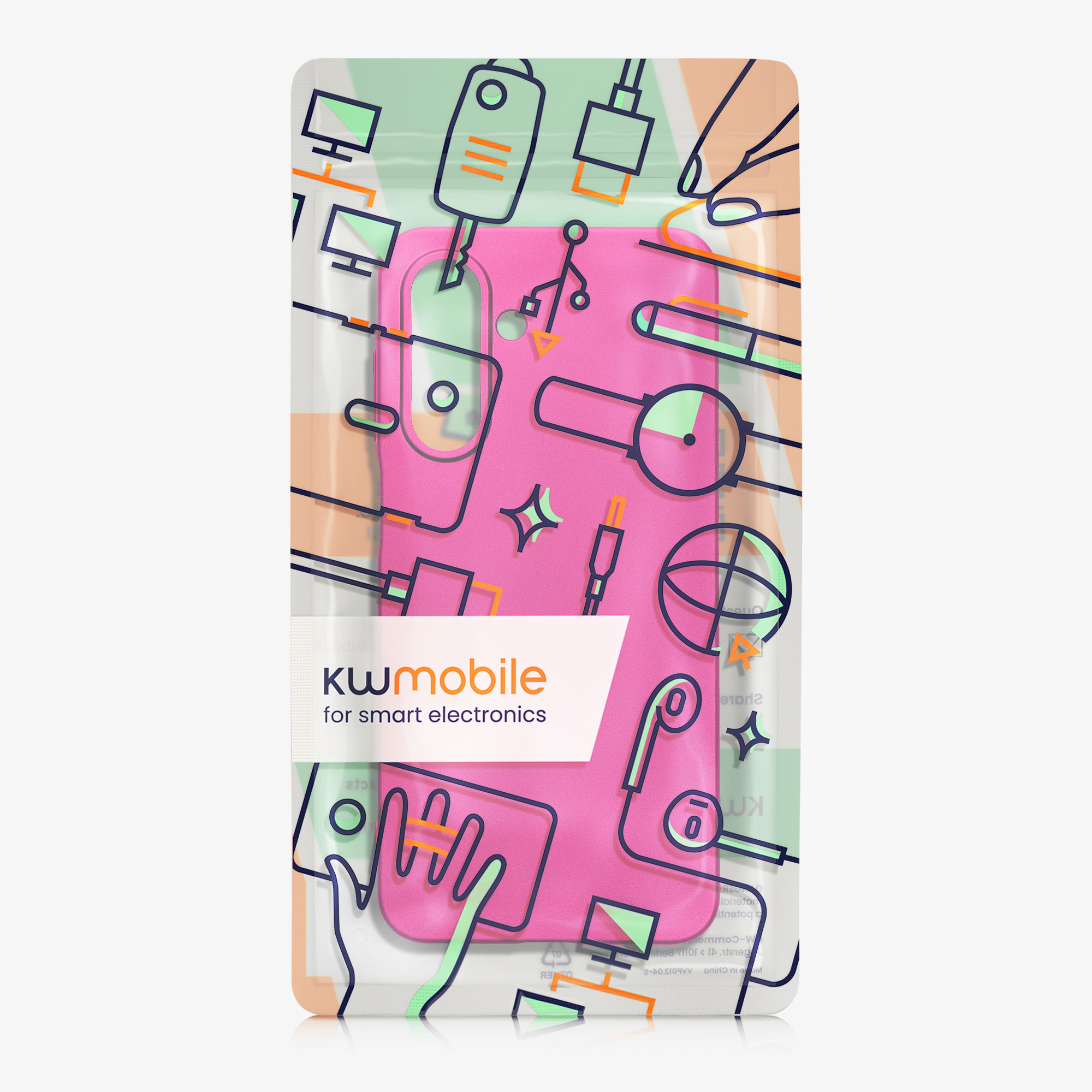Kryt na mobil Samsung Galaxy A26 5G kwmobile TPU metalický Metalická růžová