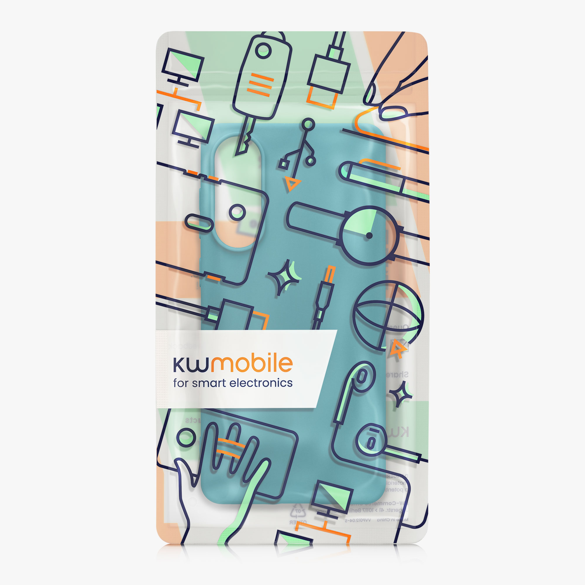 Kryt na mobil Samsung Galaxy S25 Edge kwmobile matná petrolejová Teal Matte