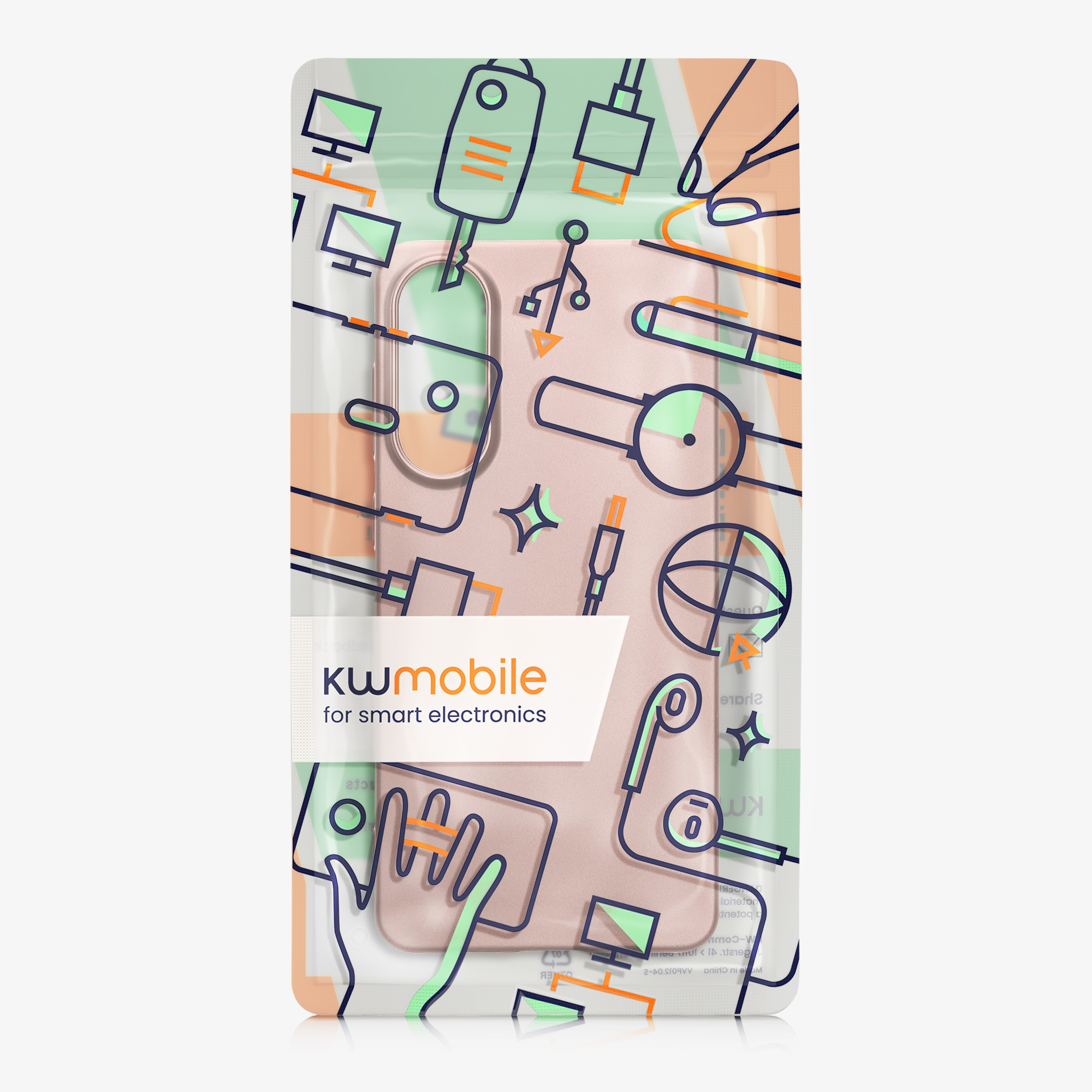 Kryt na mobil Samsung Galaxy S25 Edge kwmobile metalická růžově zlatá
