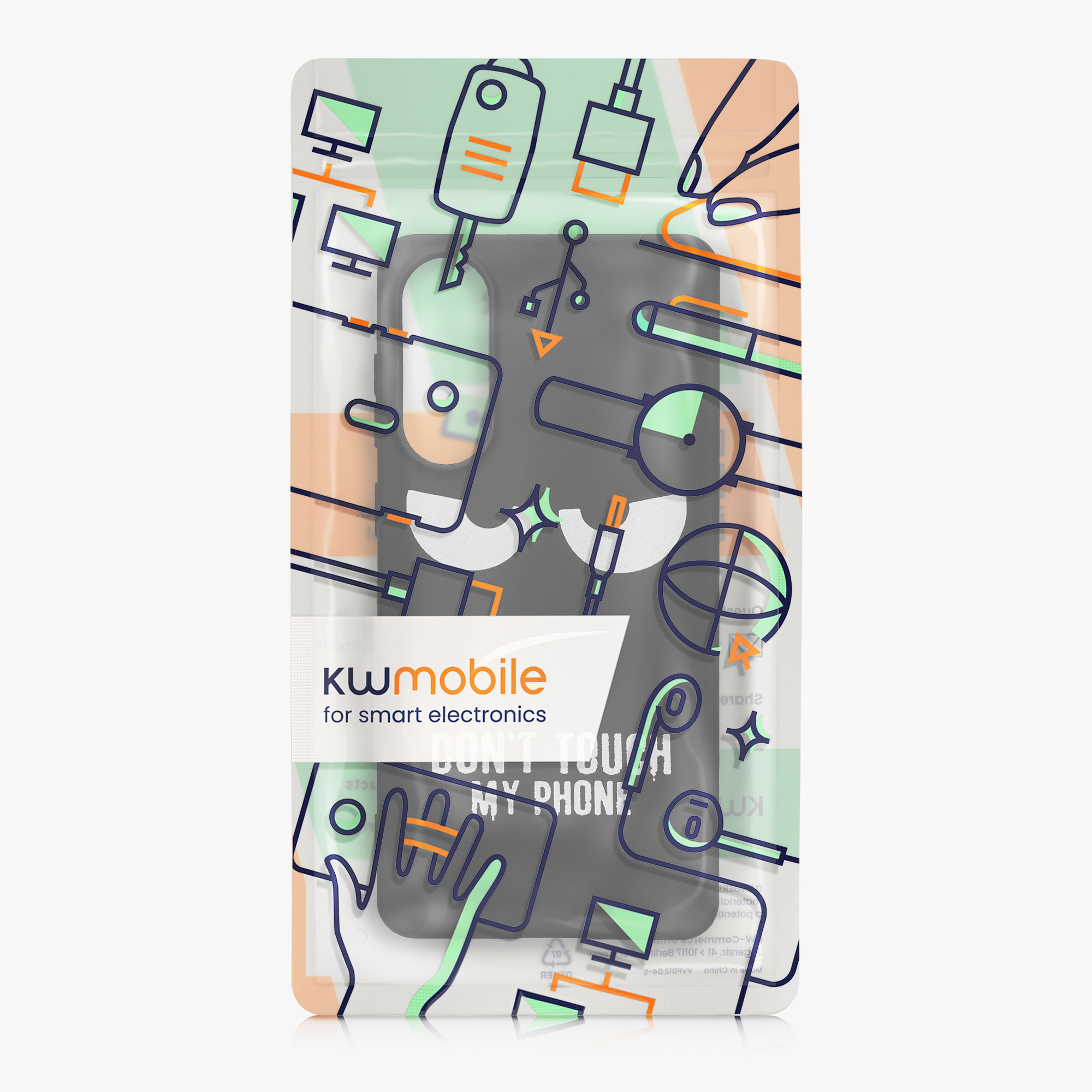 Kryt s potiskem Samsung Galaxy S25 Edge kwmobile bílá / černá