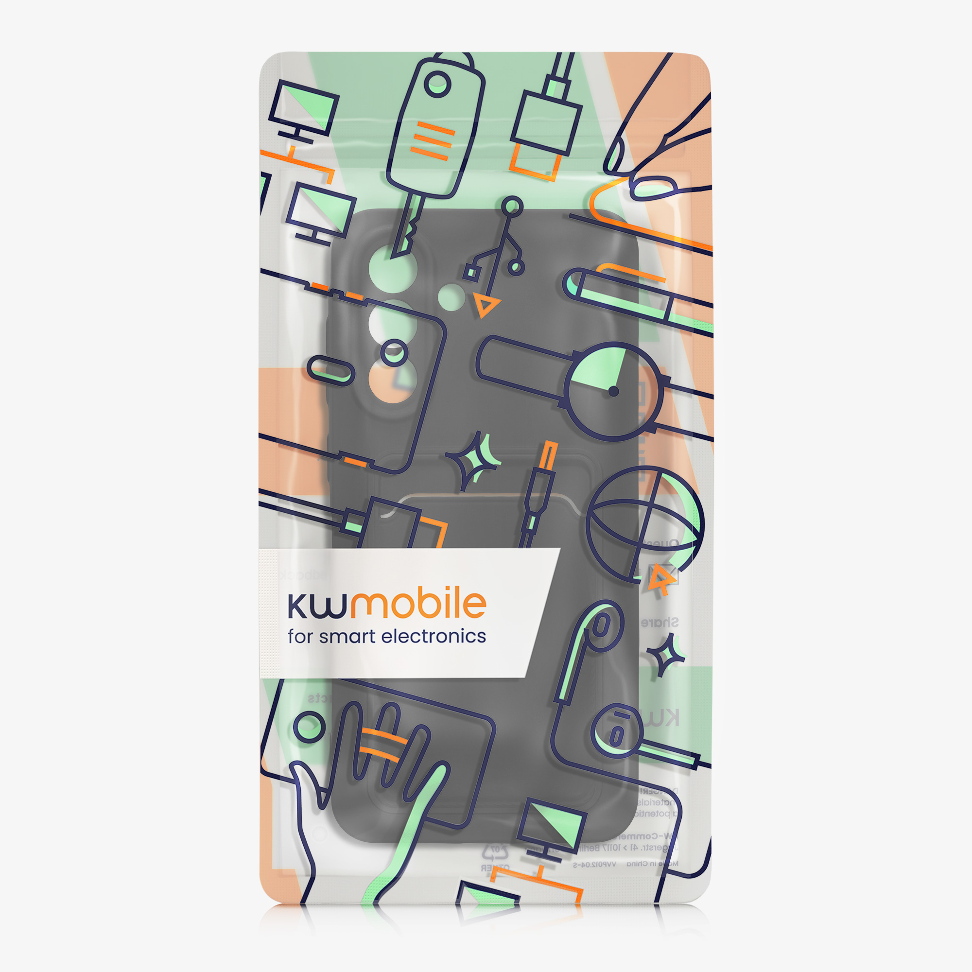 Kryt na mobil Samsung Galaxy A56 5G kwmobile TPU s přihrádkou na kartu Černá